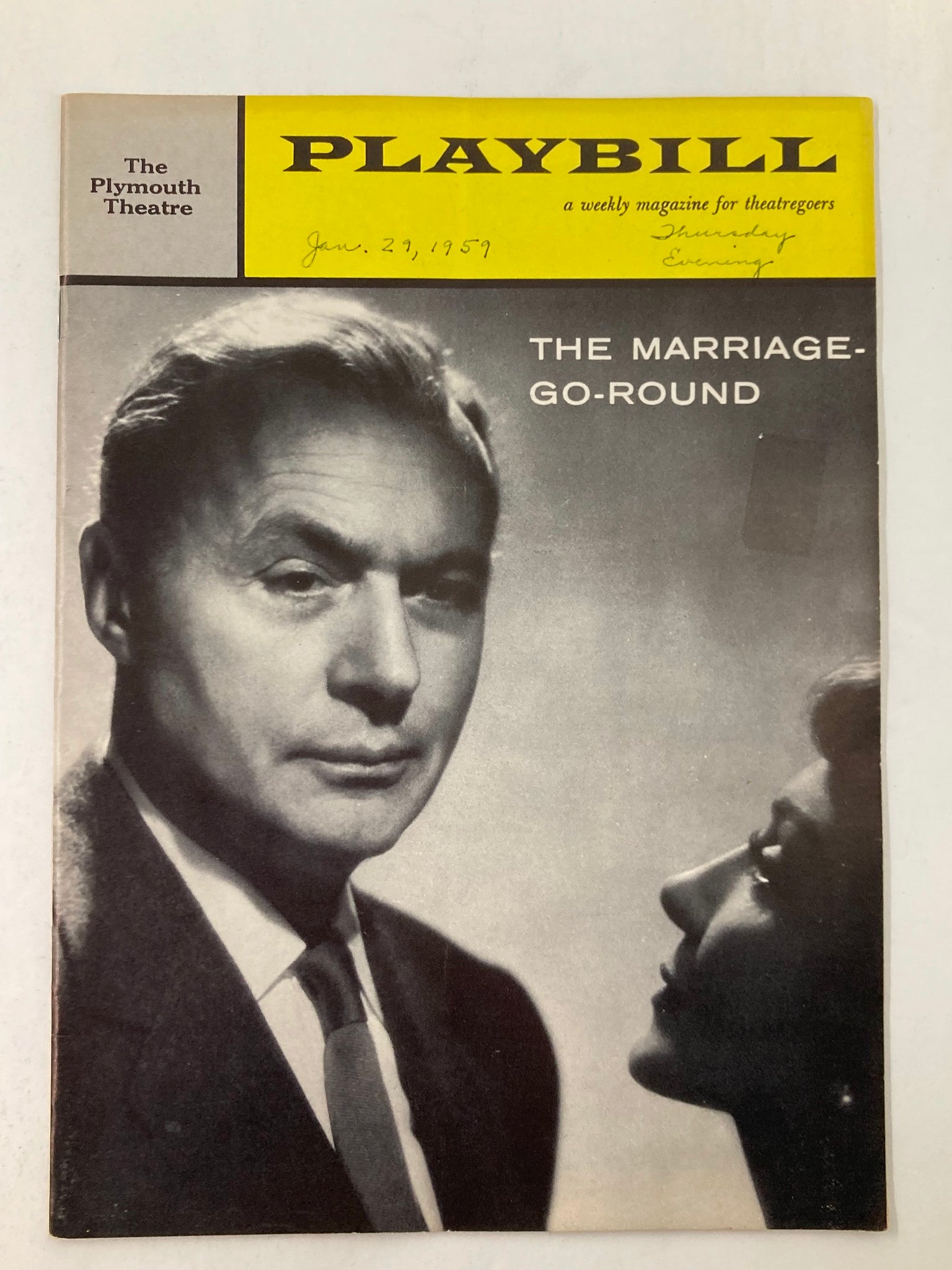 1959 Playbill The Plymouth Theatre Charles Boyer in The Marriage Go-Round