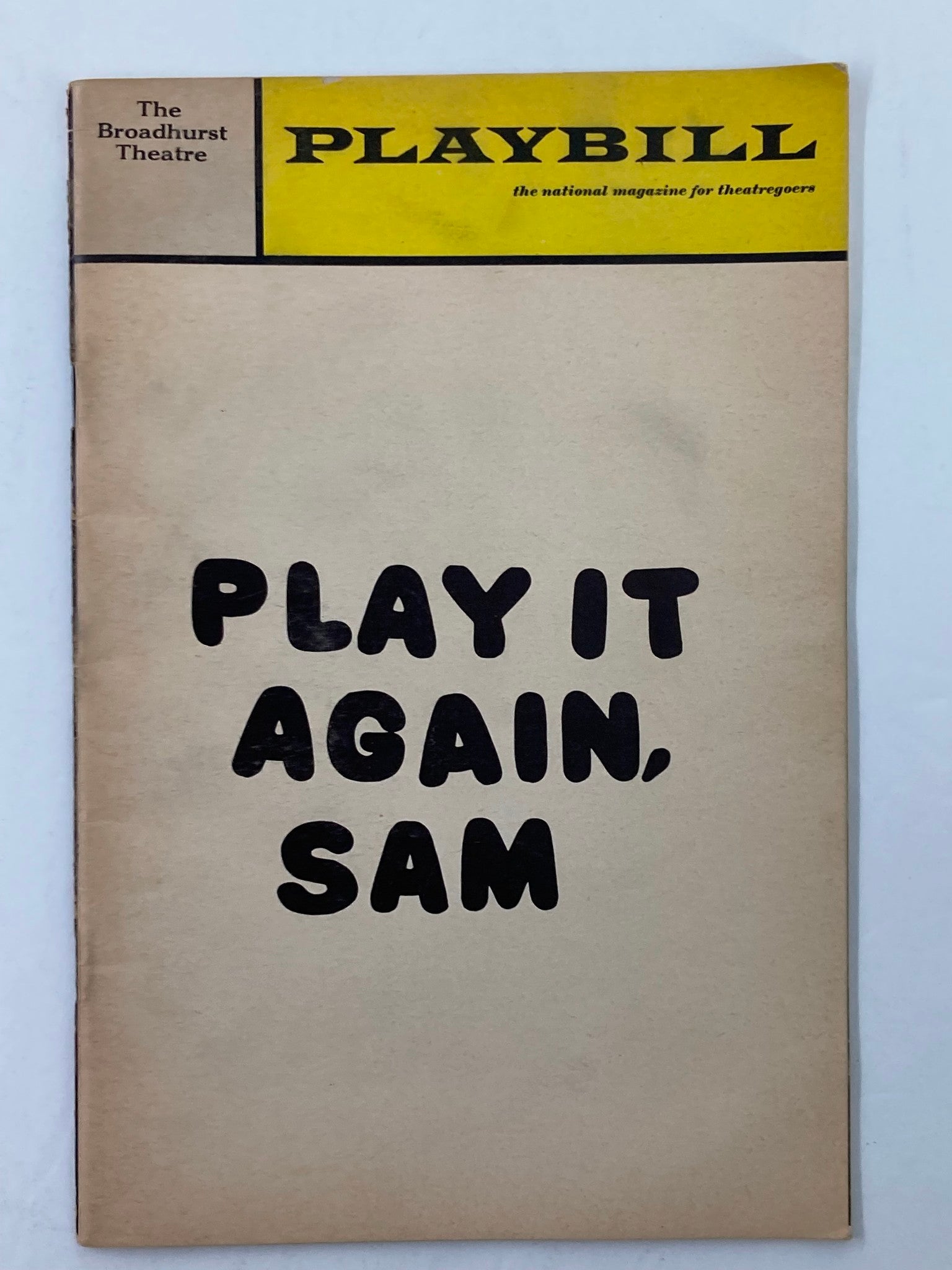 1969 Playbill Broadhurst Theatre Woody Allen in Play It Again, Sam