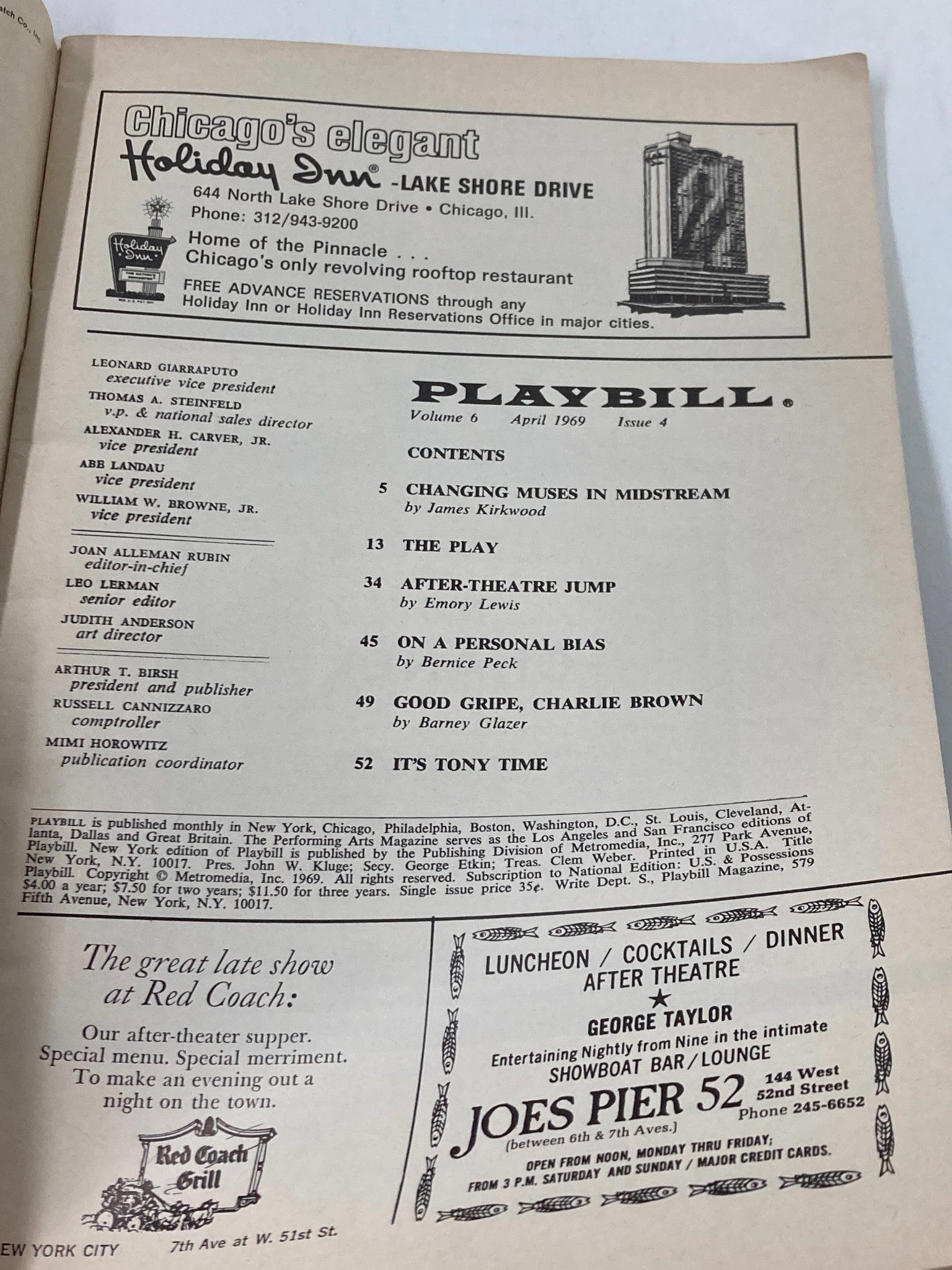 1969 Playbill Broadhurst Theatre Woody Allen in Play It Again, Sam