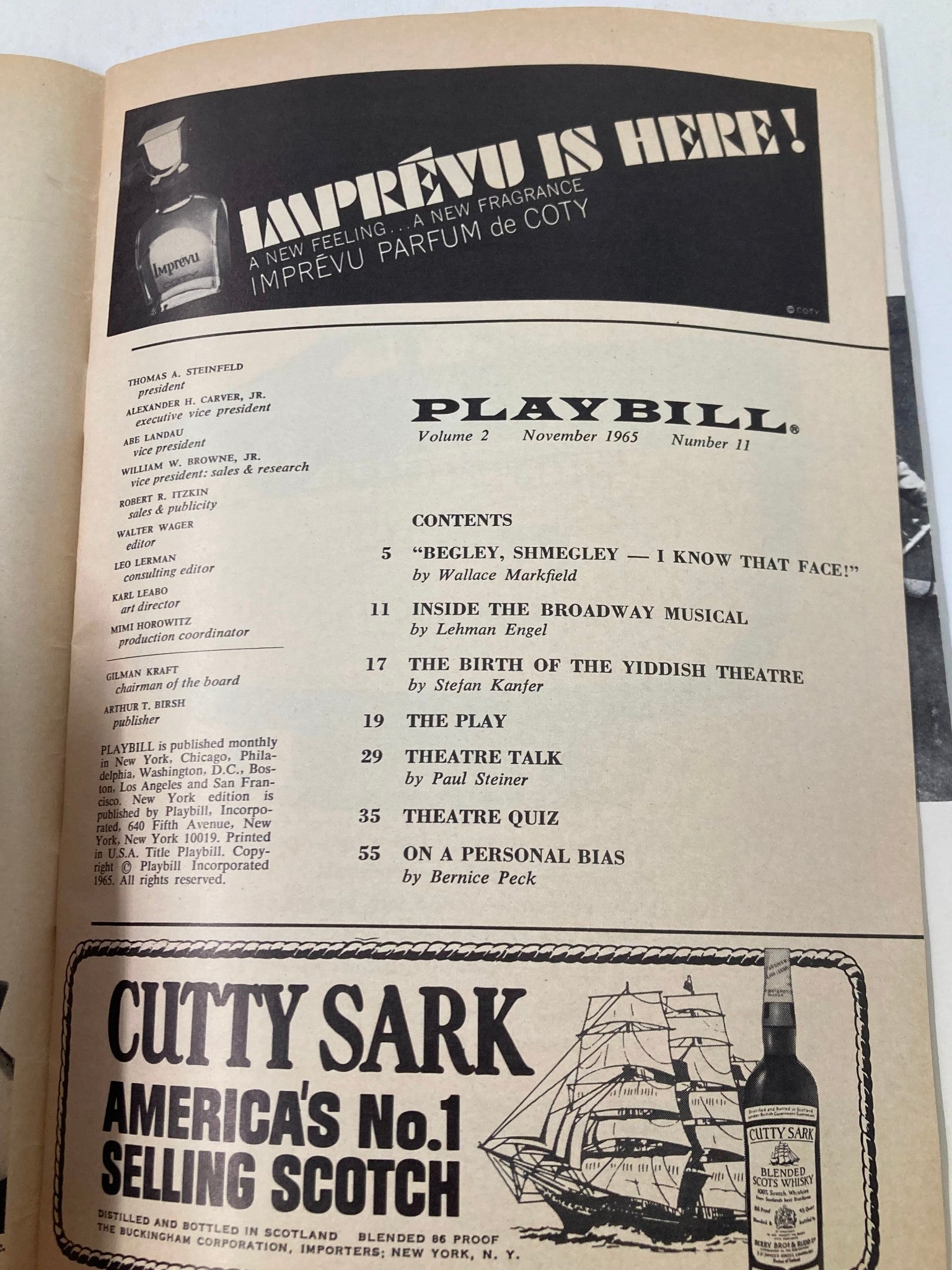 1965 Playbill Biltmore Theatre Eileen Heckart in Barefoot in the Park