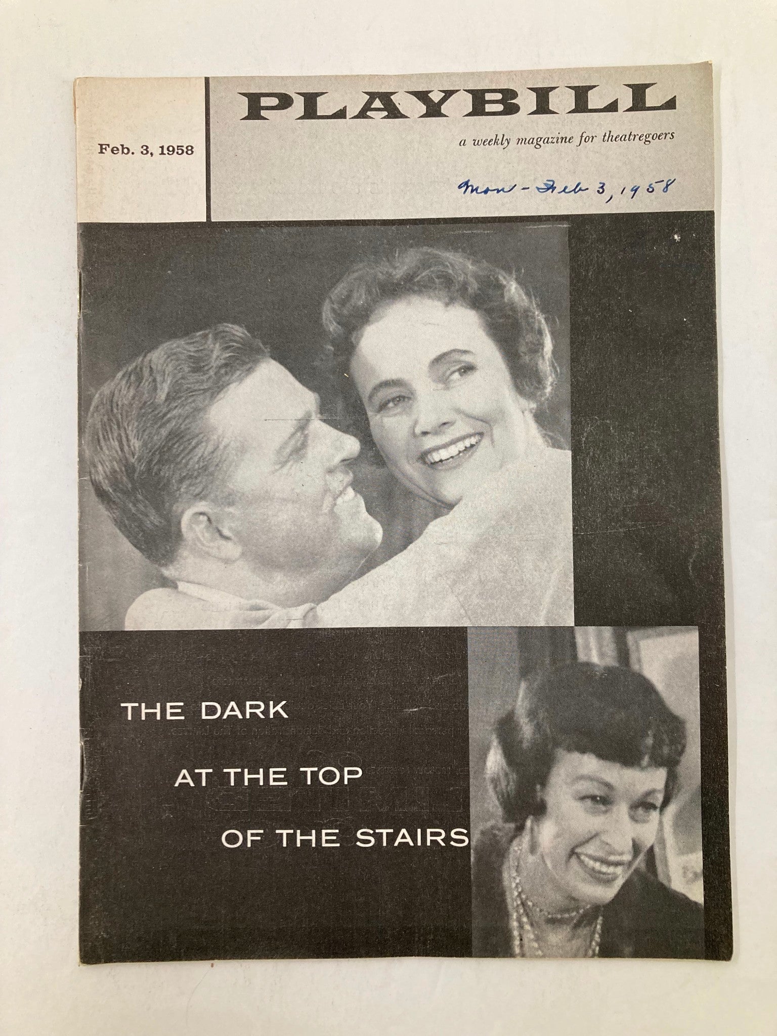 1958 Playbill The Music Box Teresa Wright in The Dark at the Top of the Stairs