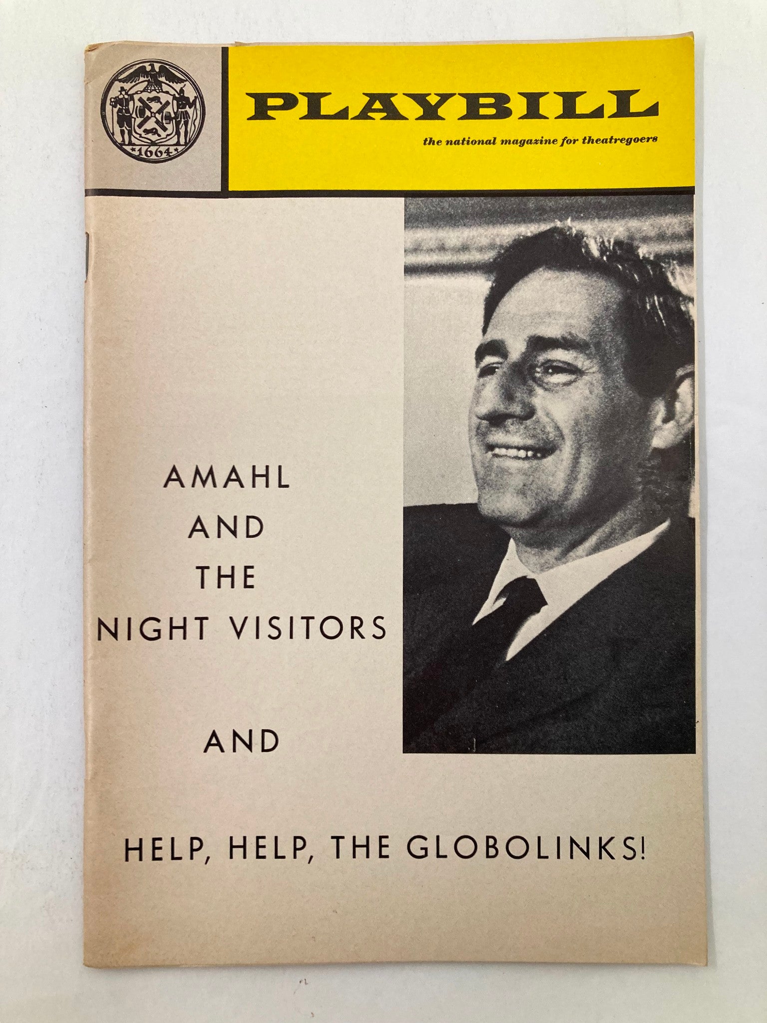 1969 Playbill City Center Theater Gian Carlo Menotti Amahl & The Night Visitors