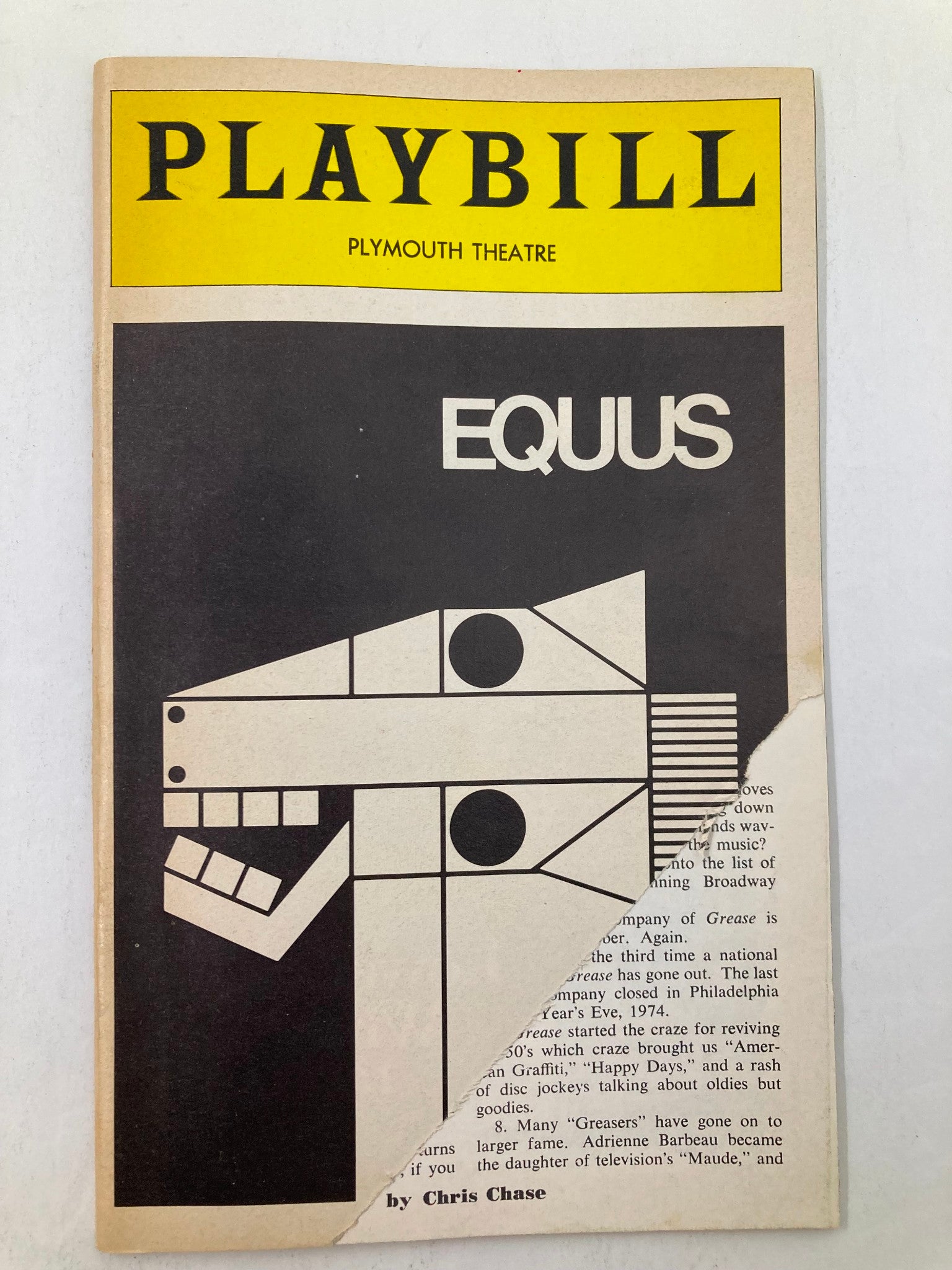 1976 Vol 120 #1 Playbill Plymouth Theatre Anthony Perkins in Equus