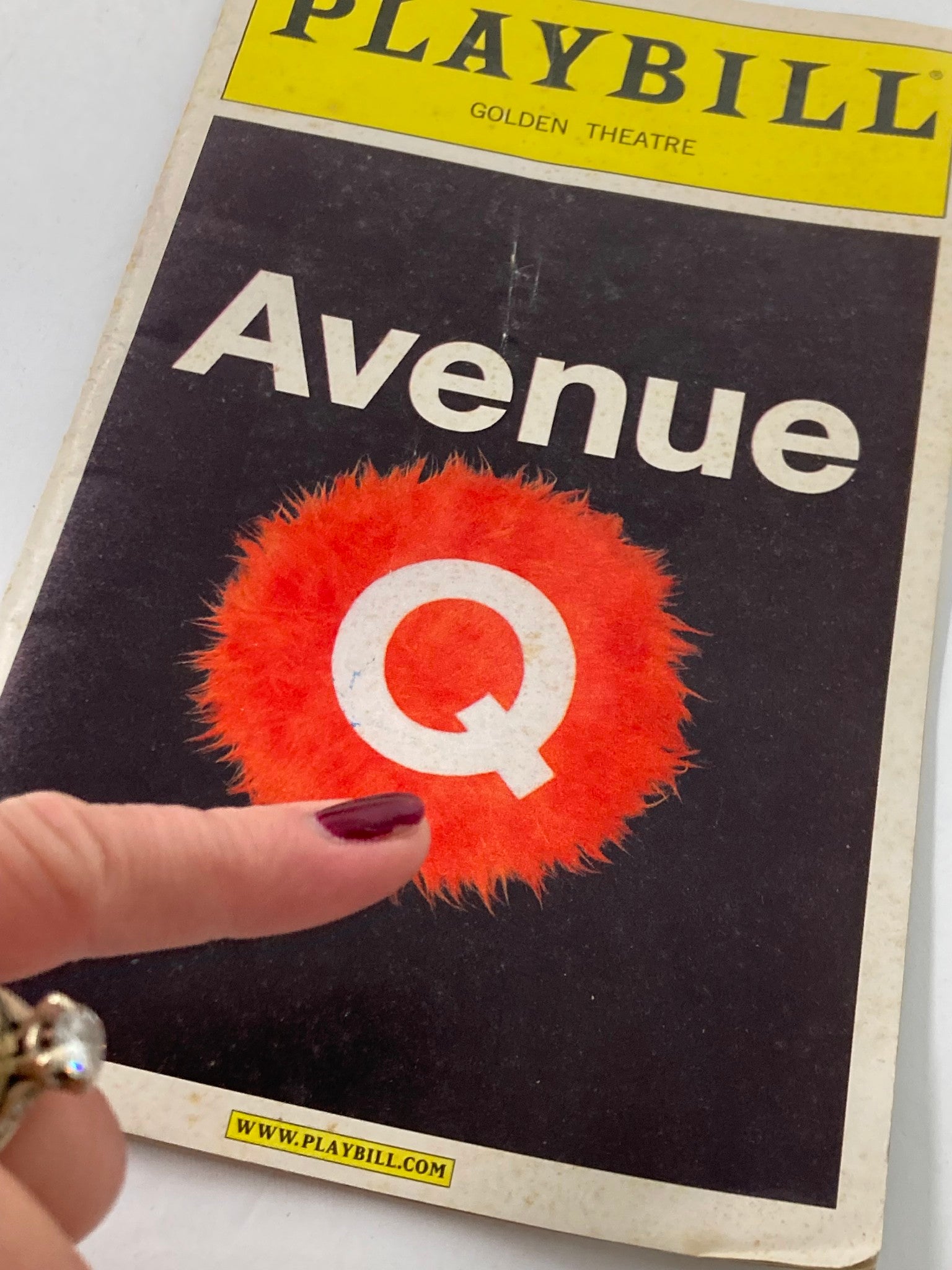 2003 Playbill Golden Theatre Jennifer Barnhart, John Tartaglia in Avenue Q