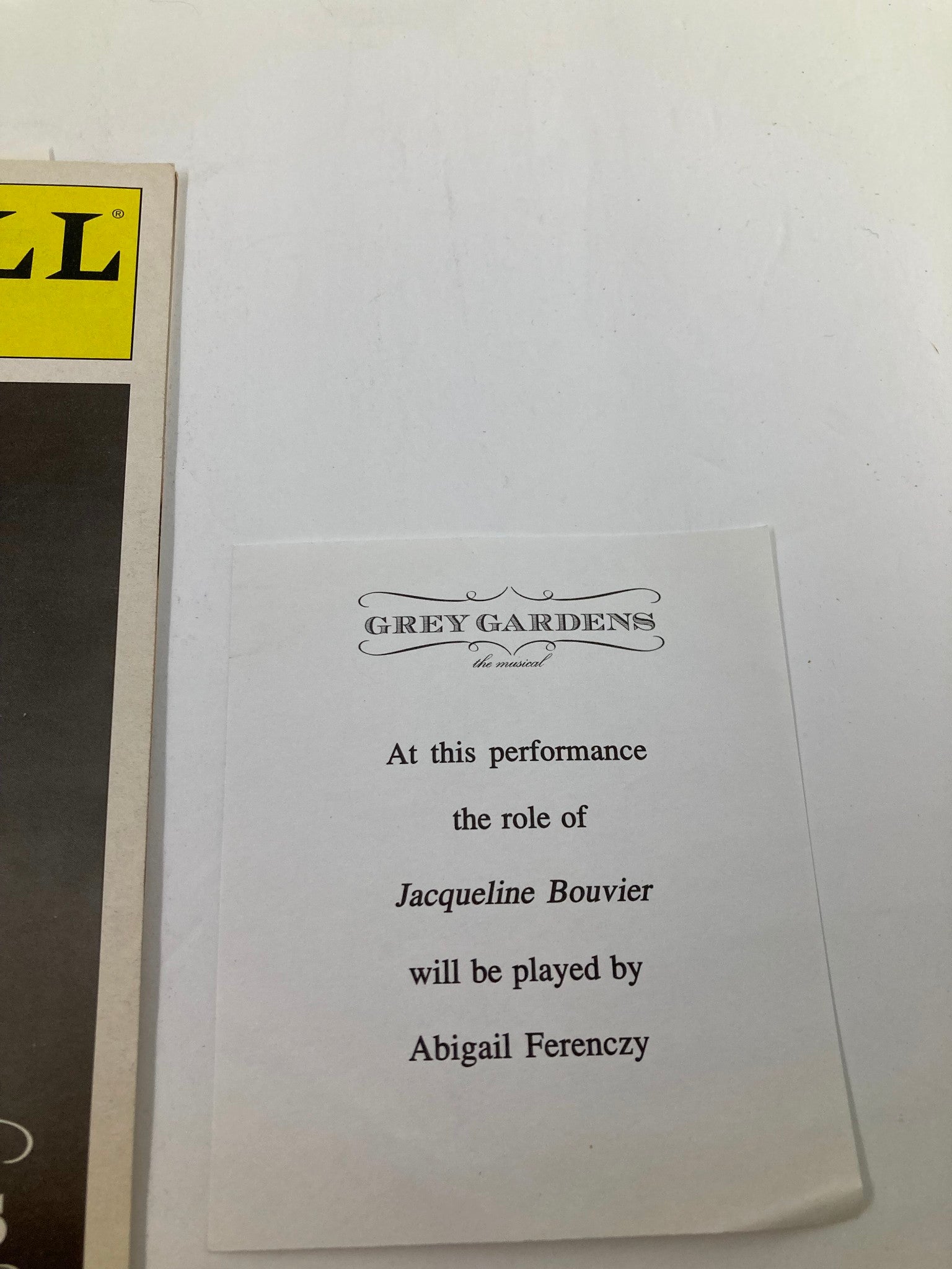 2007 Playbill Walter Kerr Theatre Christine Ebersole in Grey Gardens