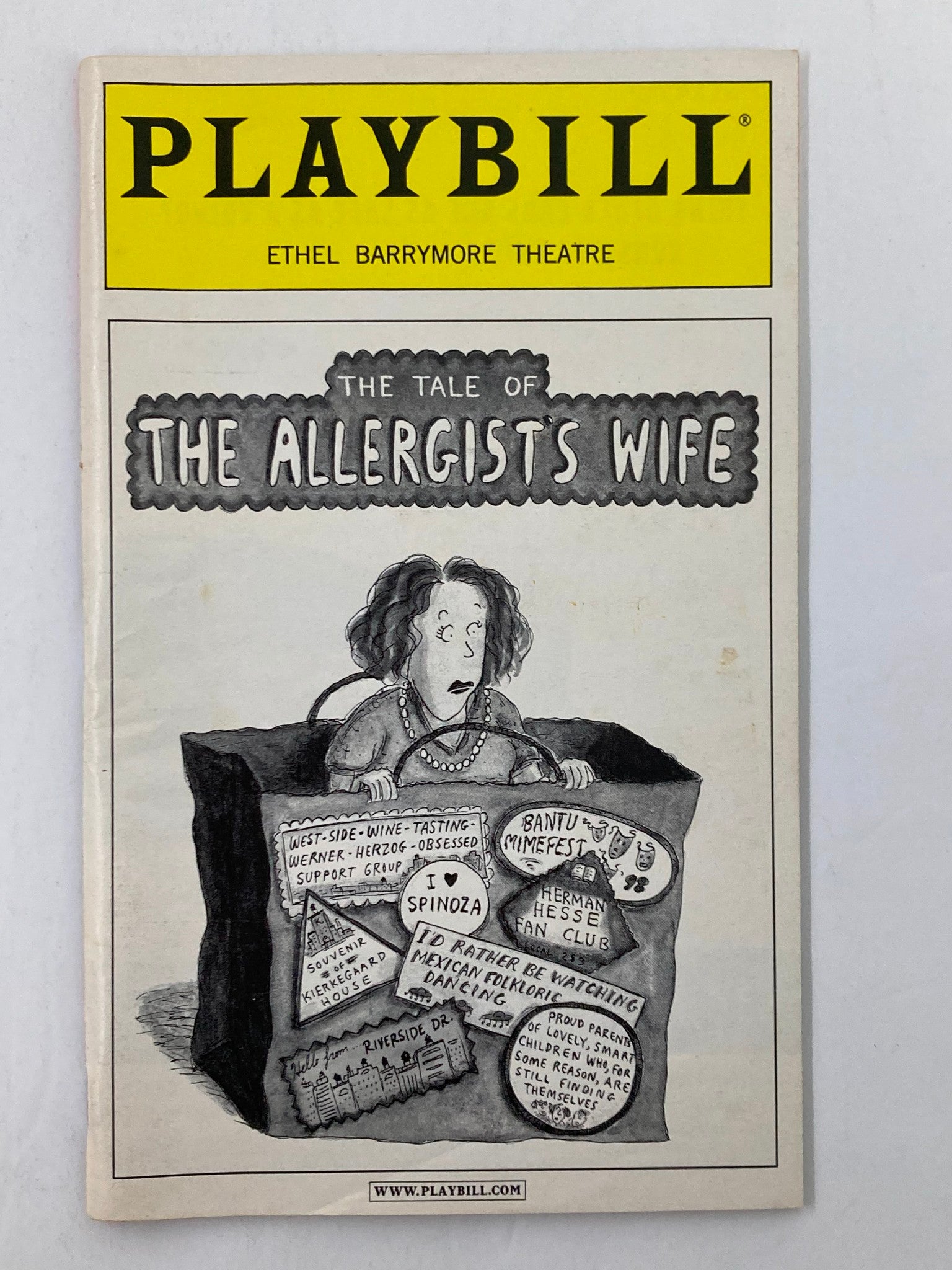 2001 Playbill Ethel Barrymore Theatre The Tale of The Allergists Wife