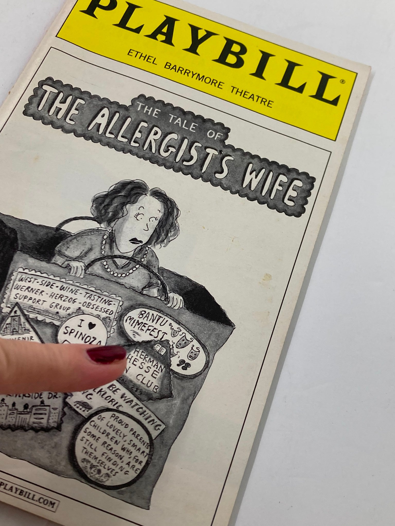 2001 Playbill Ethel Barrymore Theatre The Tale of The Allergists Wife