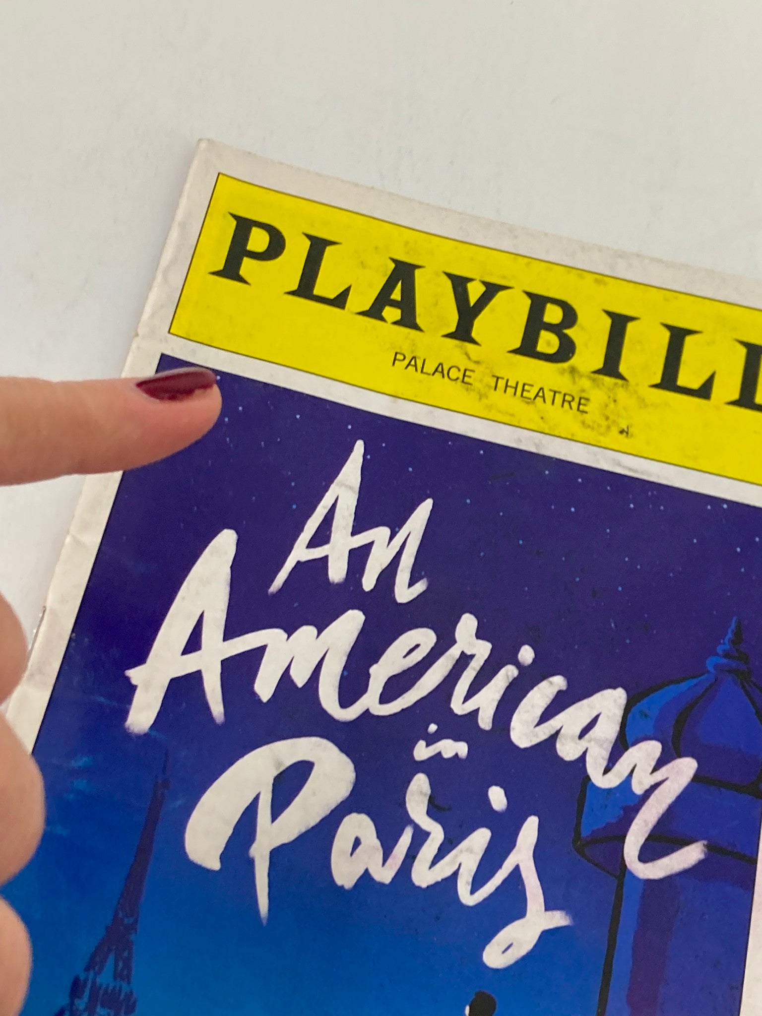 2015 Playbill Palace Theatre Robert Fairchild in An American in Paris