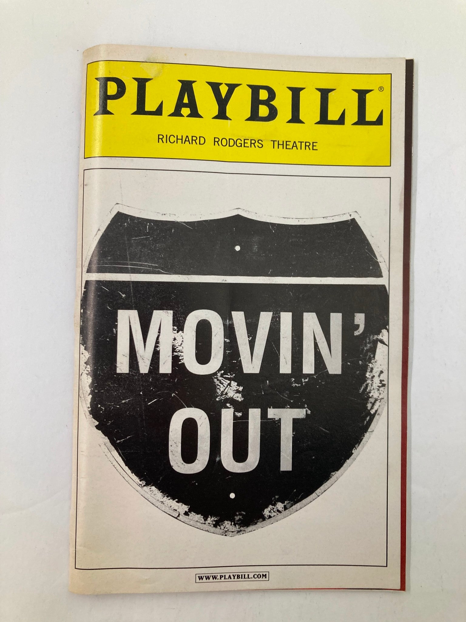 2003 Playbill Richard Rodgers Theatre John Selya, Ashley Tuttle in Movn' Out