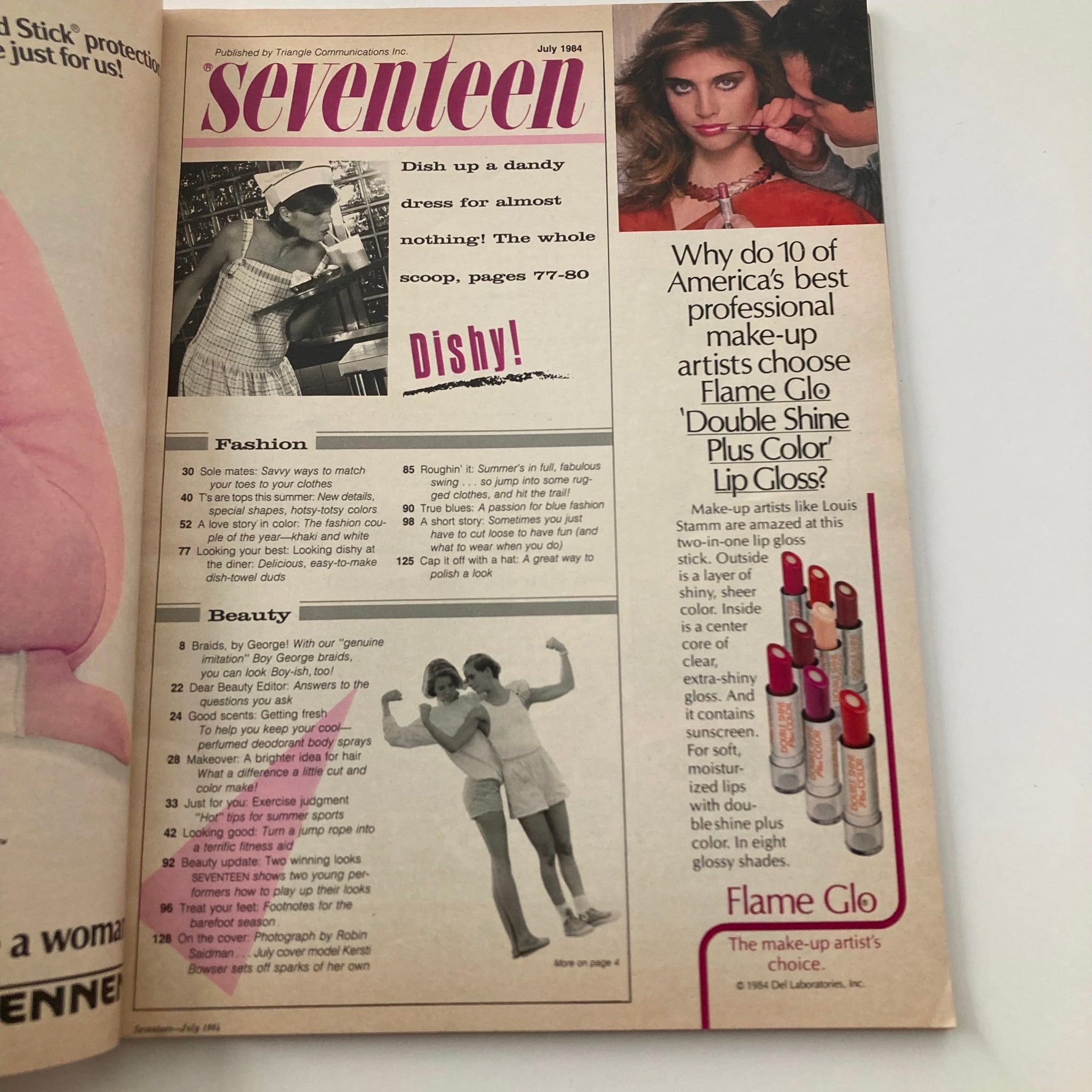 VTG Seventeen Magazine July 1984 Cover Girl Kersti Bowser No Label