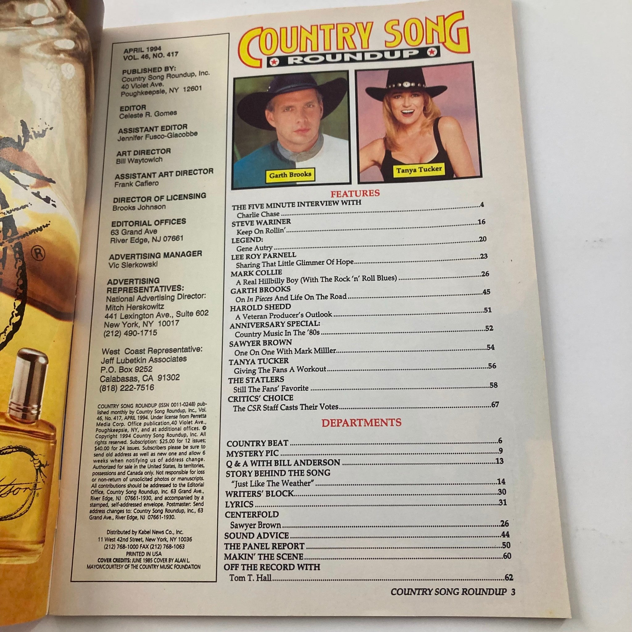 Country Song Roundup Magazine April 1994 Garth Brooks & Tanya Tucker No Label