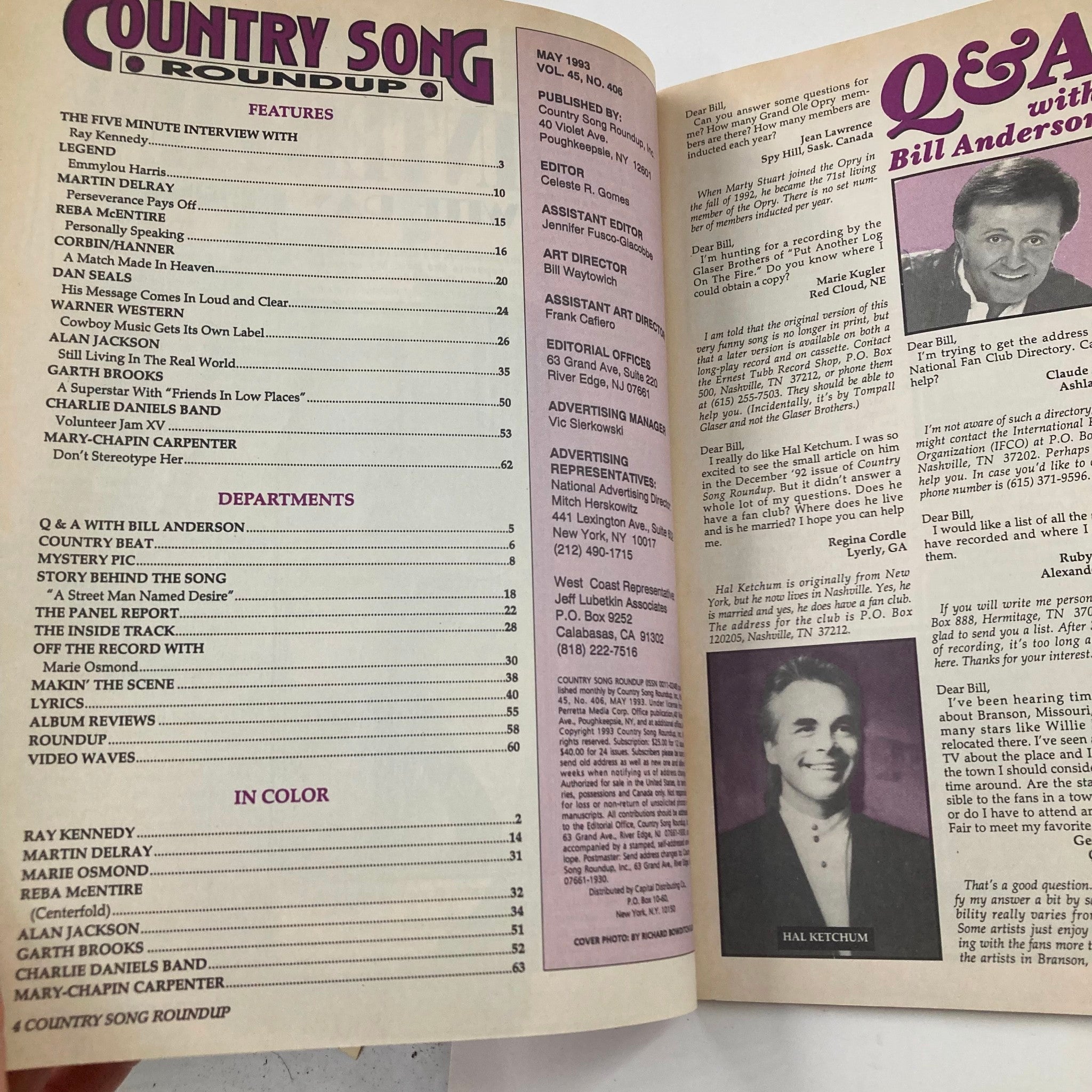 Country Song Roundup Magazine May 1993 Alan Jackson & Ray Kennedy No Label