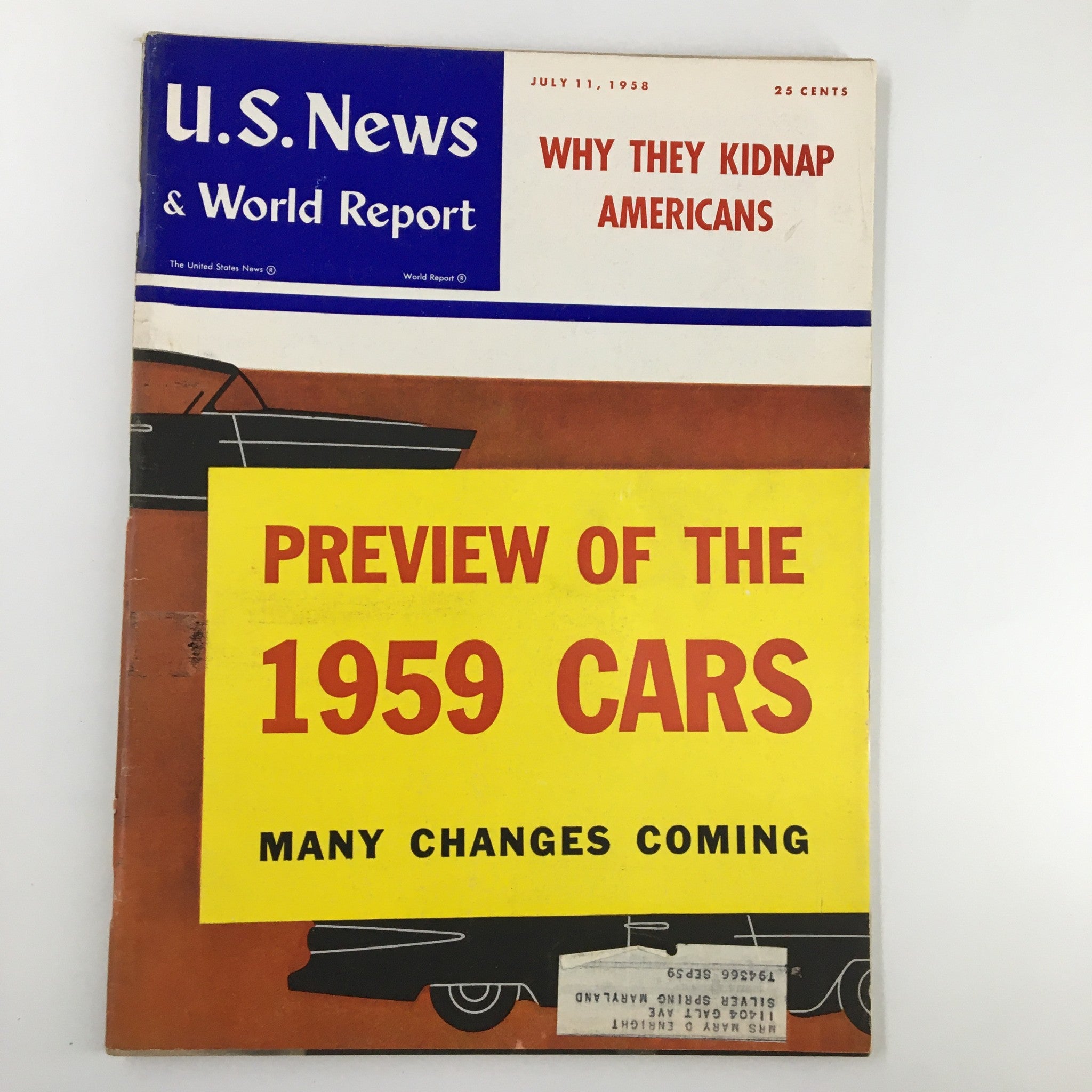 US News & World Report Magazine July 11 1958 Why They Kidnap Americans