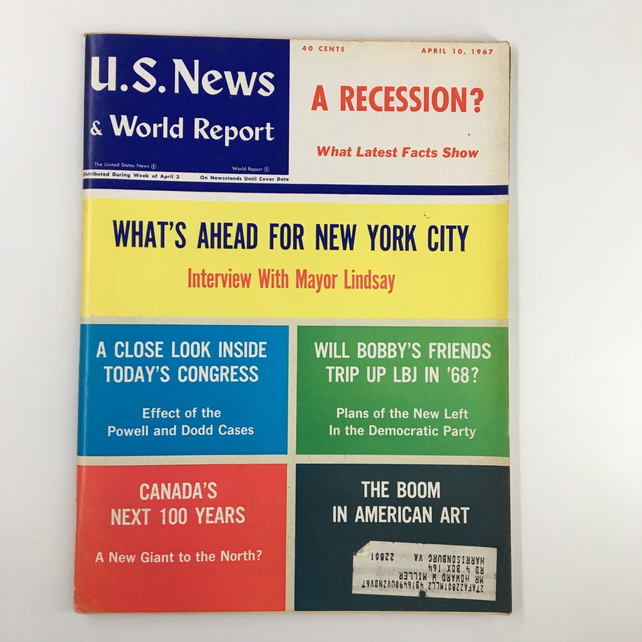 US News & World Report Magazine April 10 1967 What's Ahead For New York City