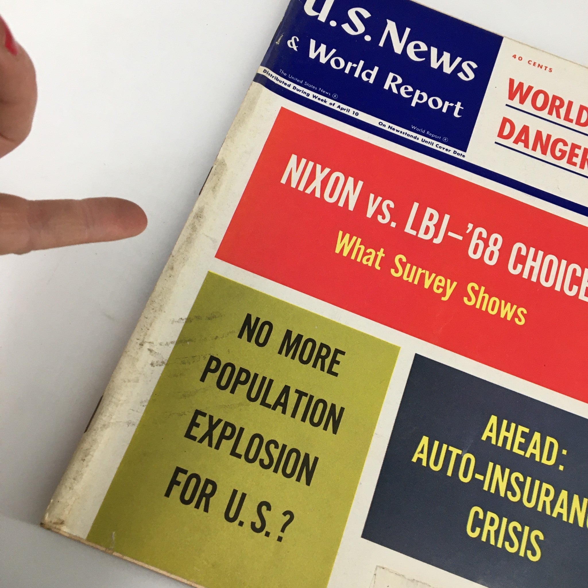 US News & World Report Magazine April 17 1967 Richard Nixon vs Lyndon B. Johnson