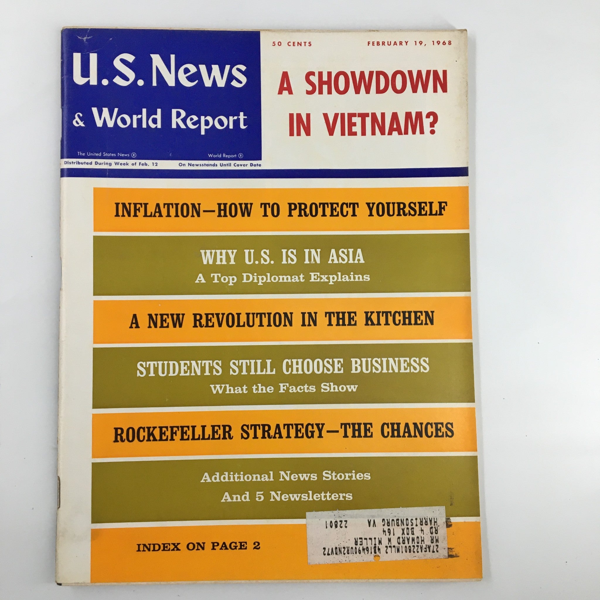 US News & World Report Magazine February 19 1968 A New Revolution in the Kitchen