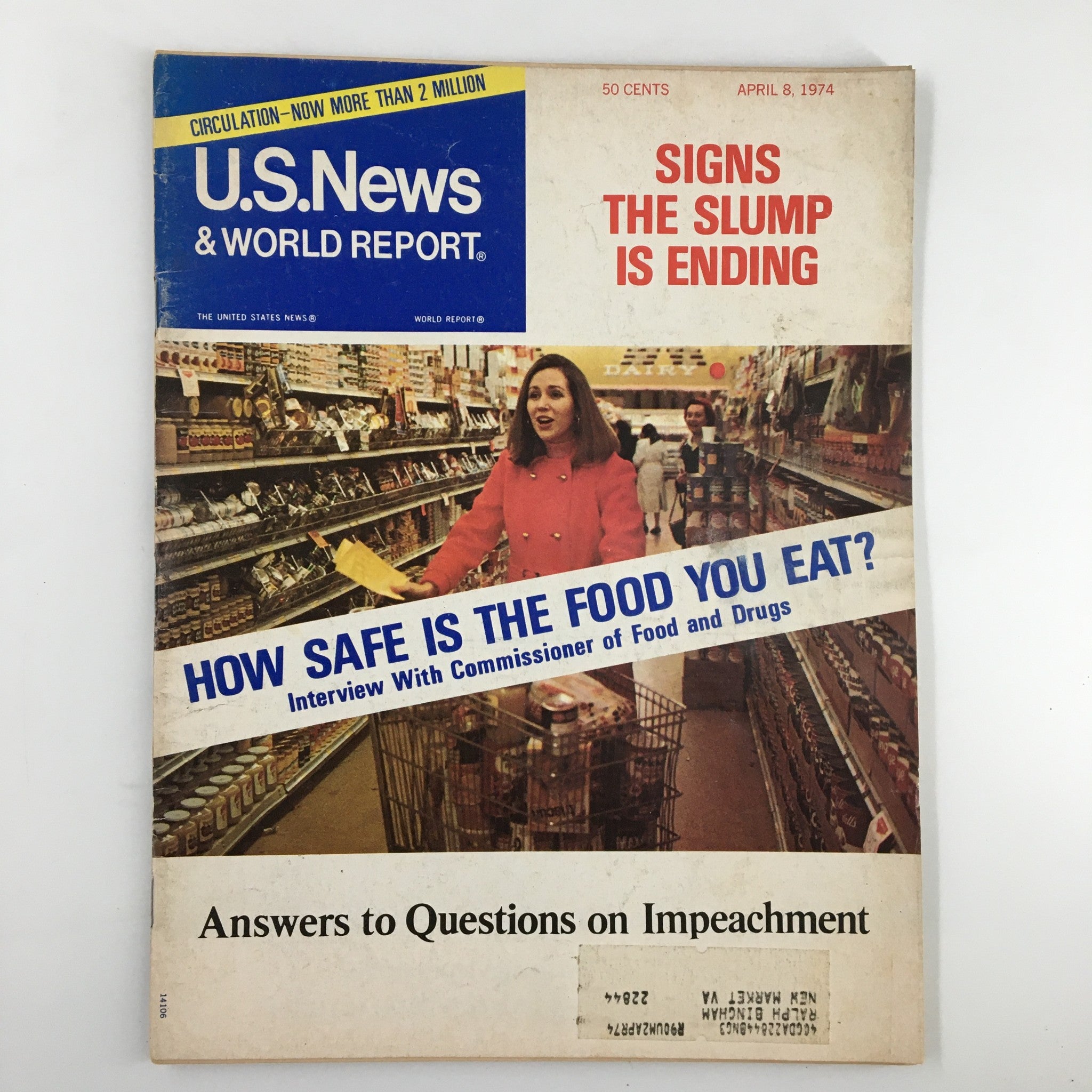 US News & World Report Magazine April 8 1874 Answers to Questions on Impeachment