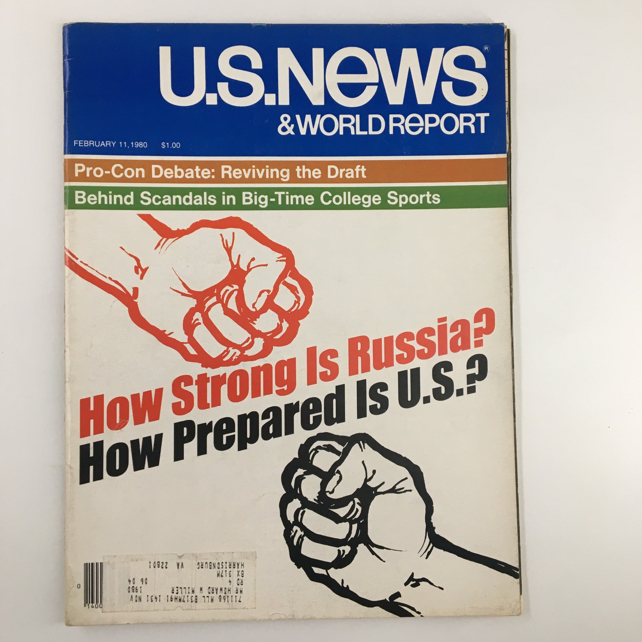 US News & World Report Magazine February 11 1980 Pro-Con Debate Reviving Draft