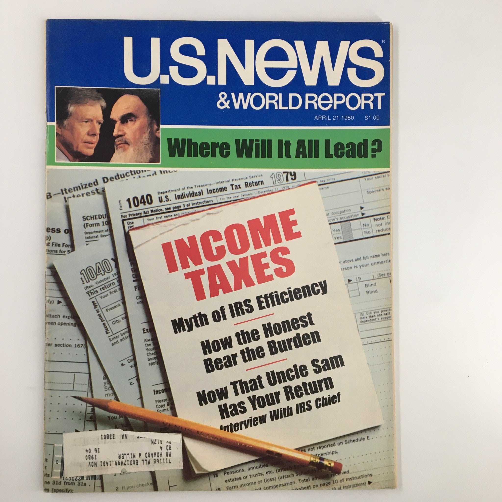 US News & World Report Magazine April 21 1980 Income Taxes Myth IRS Difficulty