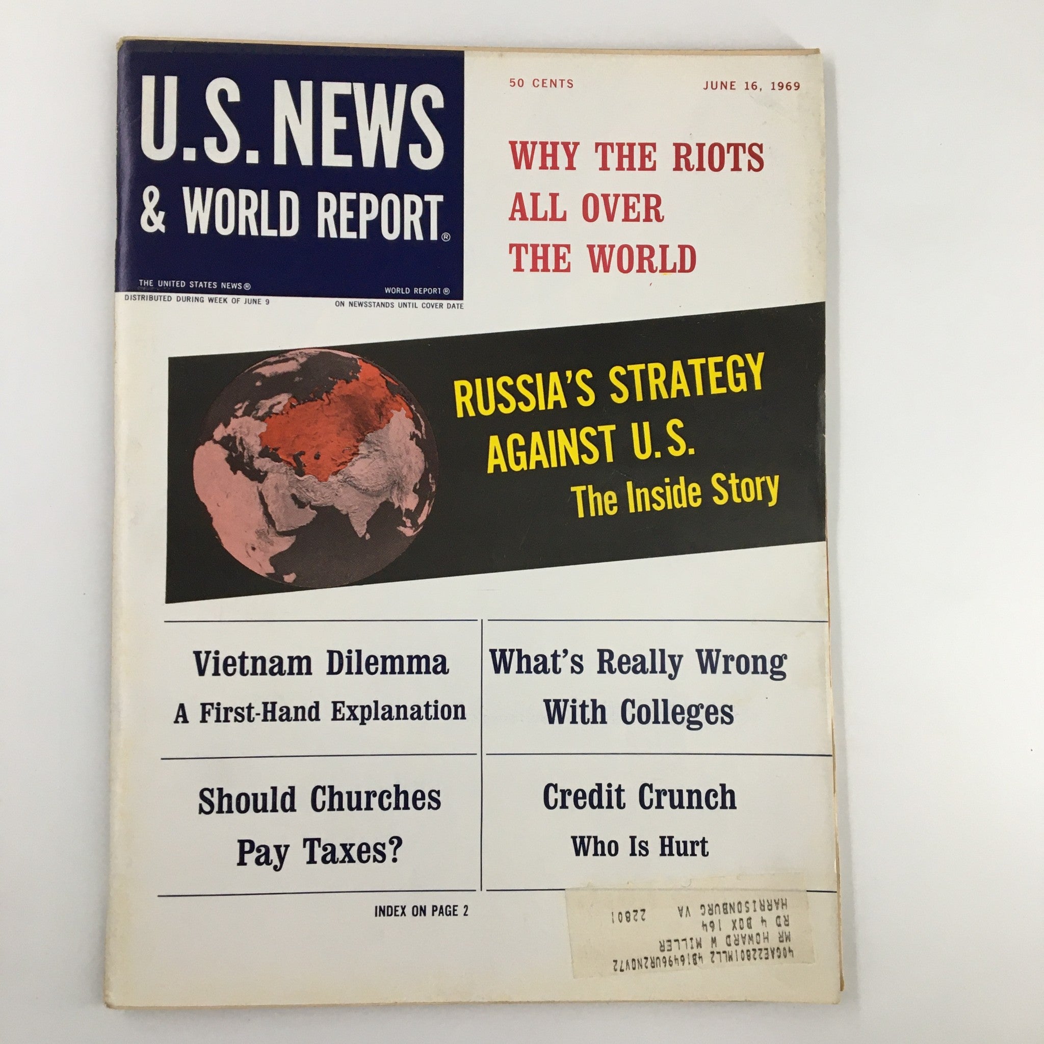 US News & World Report Magazine June 16 1969 Should Churches Pay Taxes?