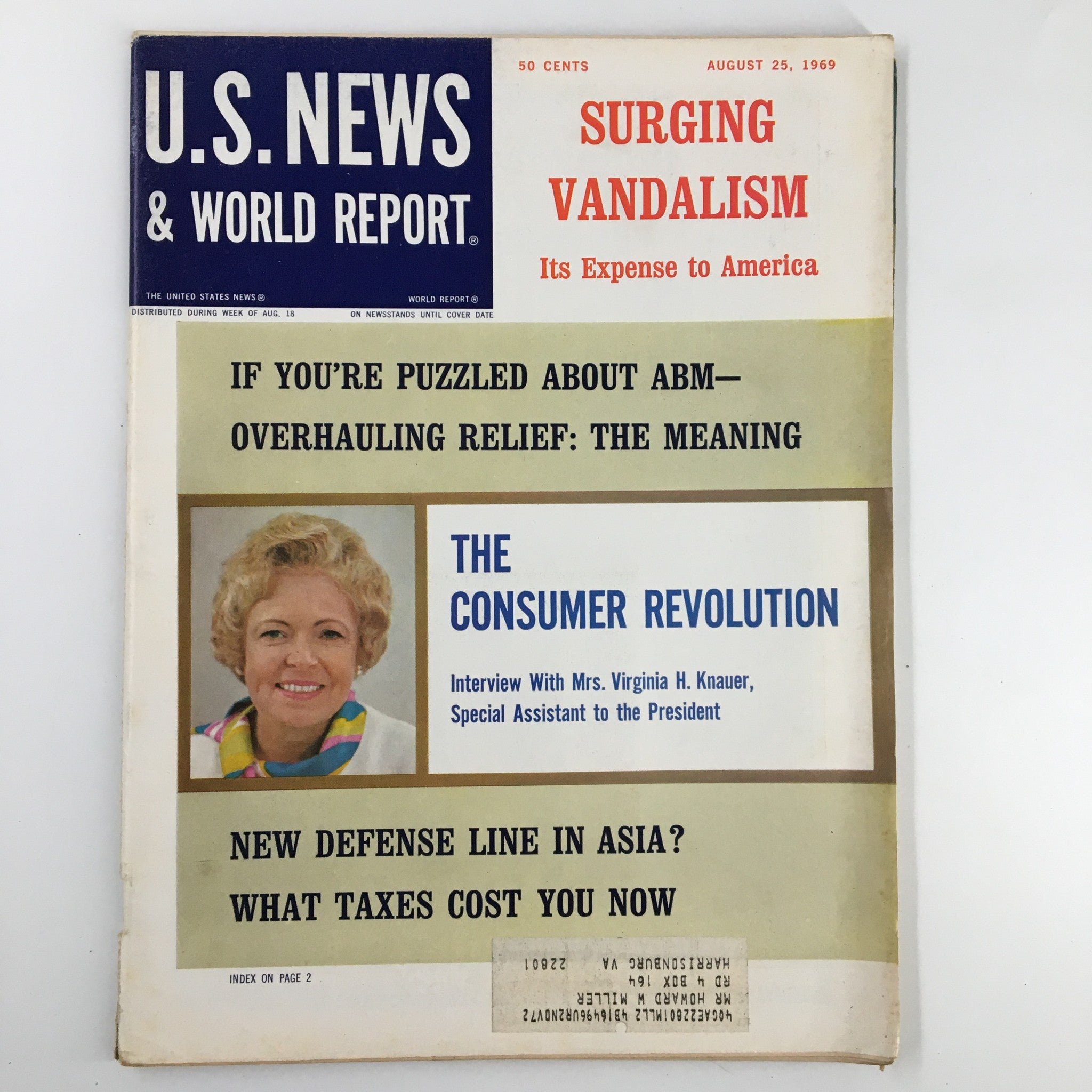 US News & World Report Magazine August 25 1969 The Consumer Revolution