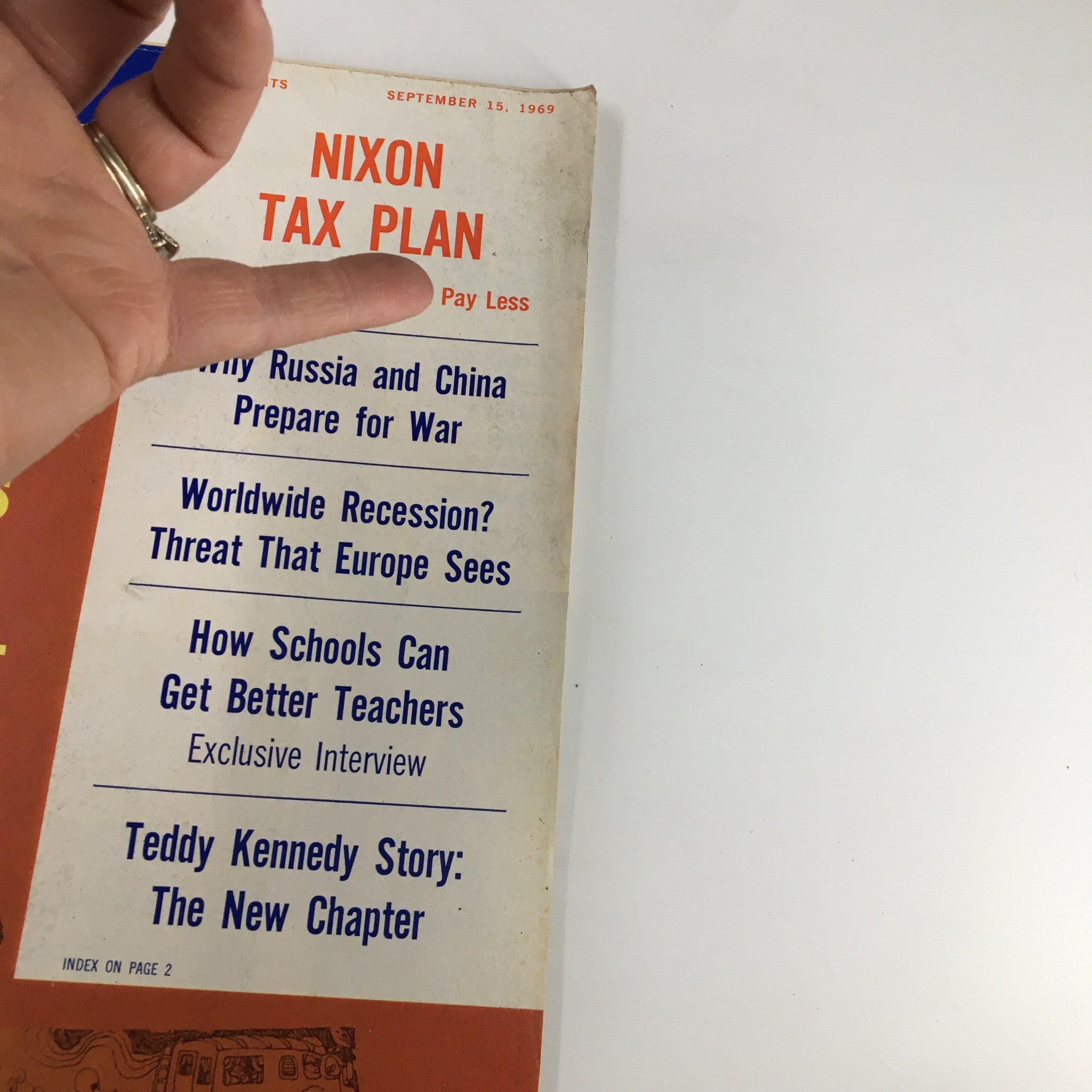 US News & World Report Magazine September 15 1969 Richard Nixon Tax Plan