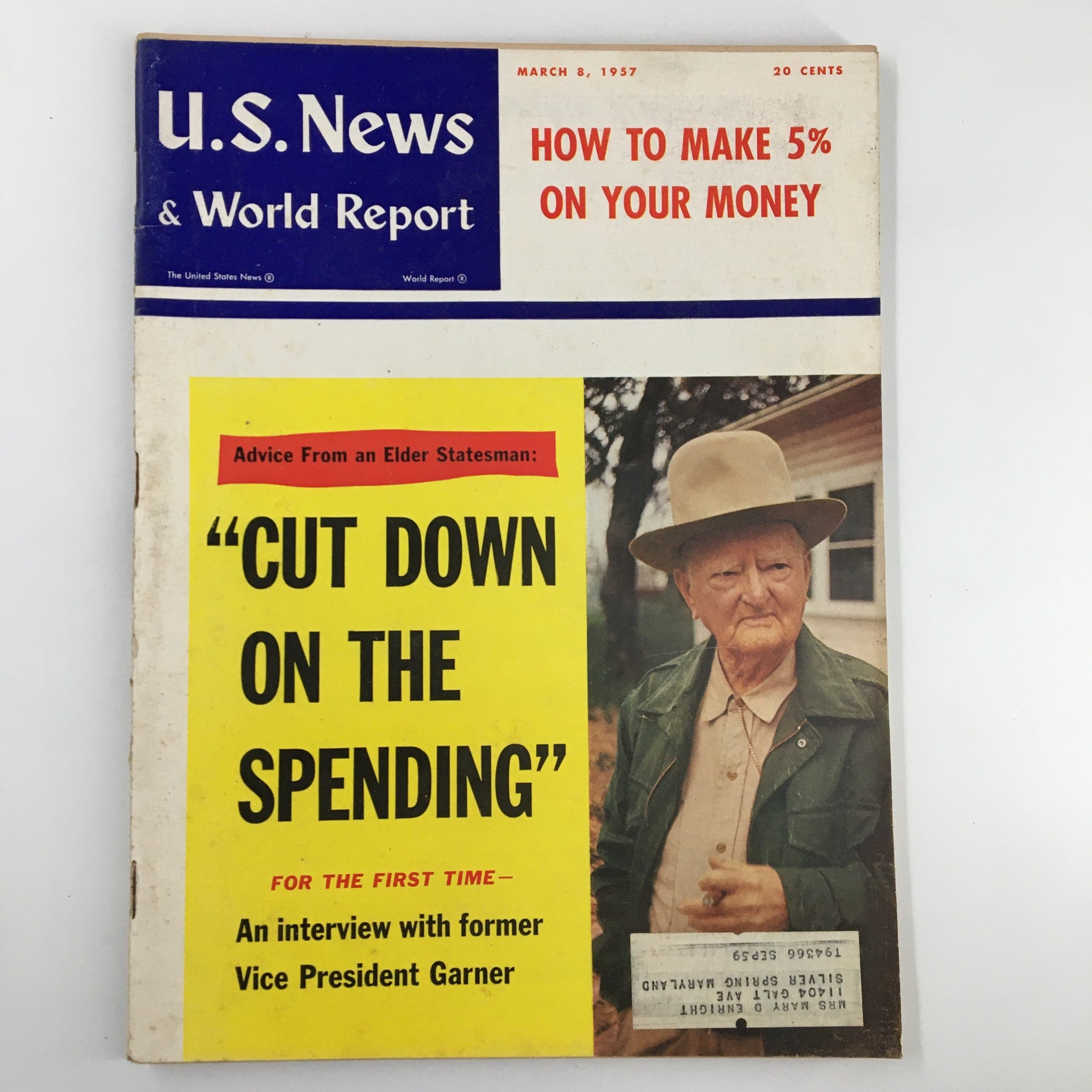 US News & World Report Magazine March 8 1957 How To Make 5% of Your Money