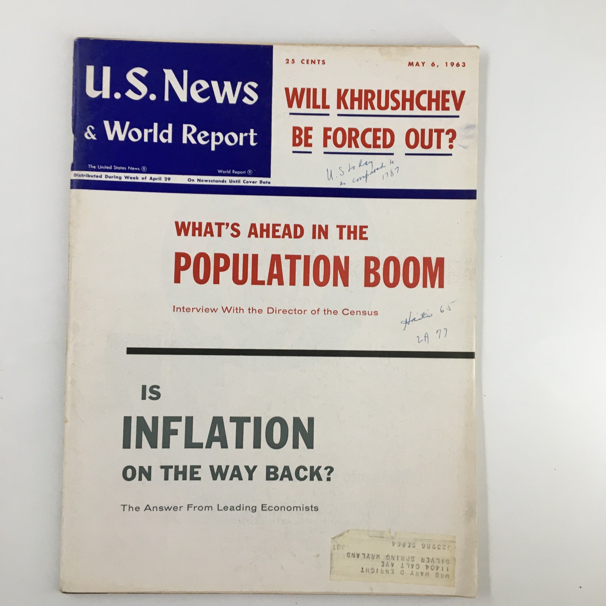 US News & World Report Magazine May 6 1963 Will Nikita Khruschev Be Forced Out?