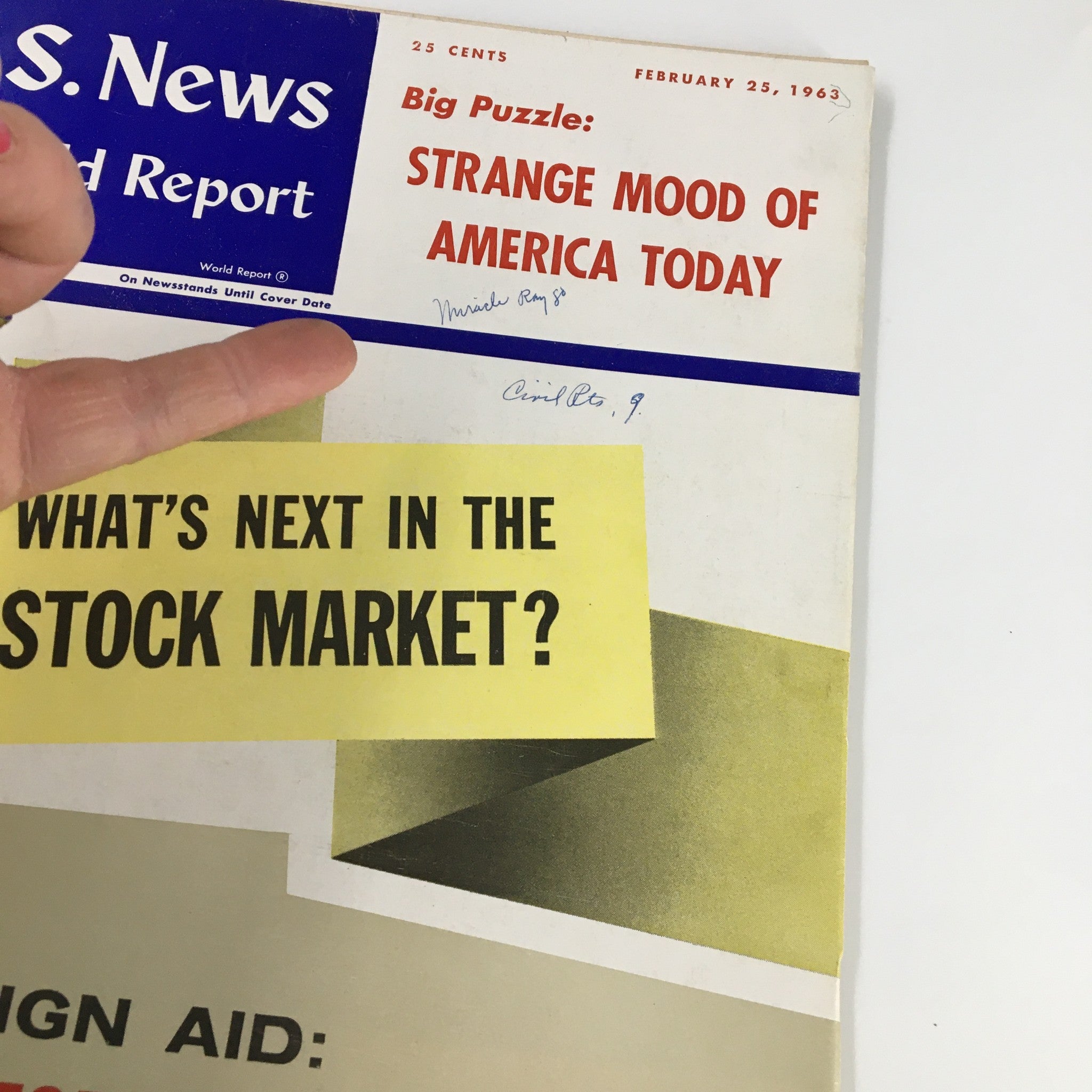 US News & World Report Magazine February 25 1963 Strange Mood of America Today