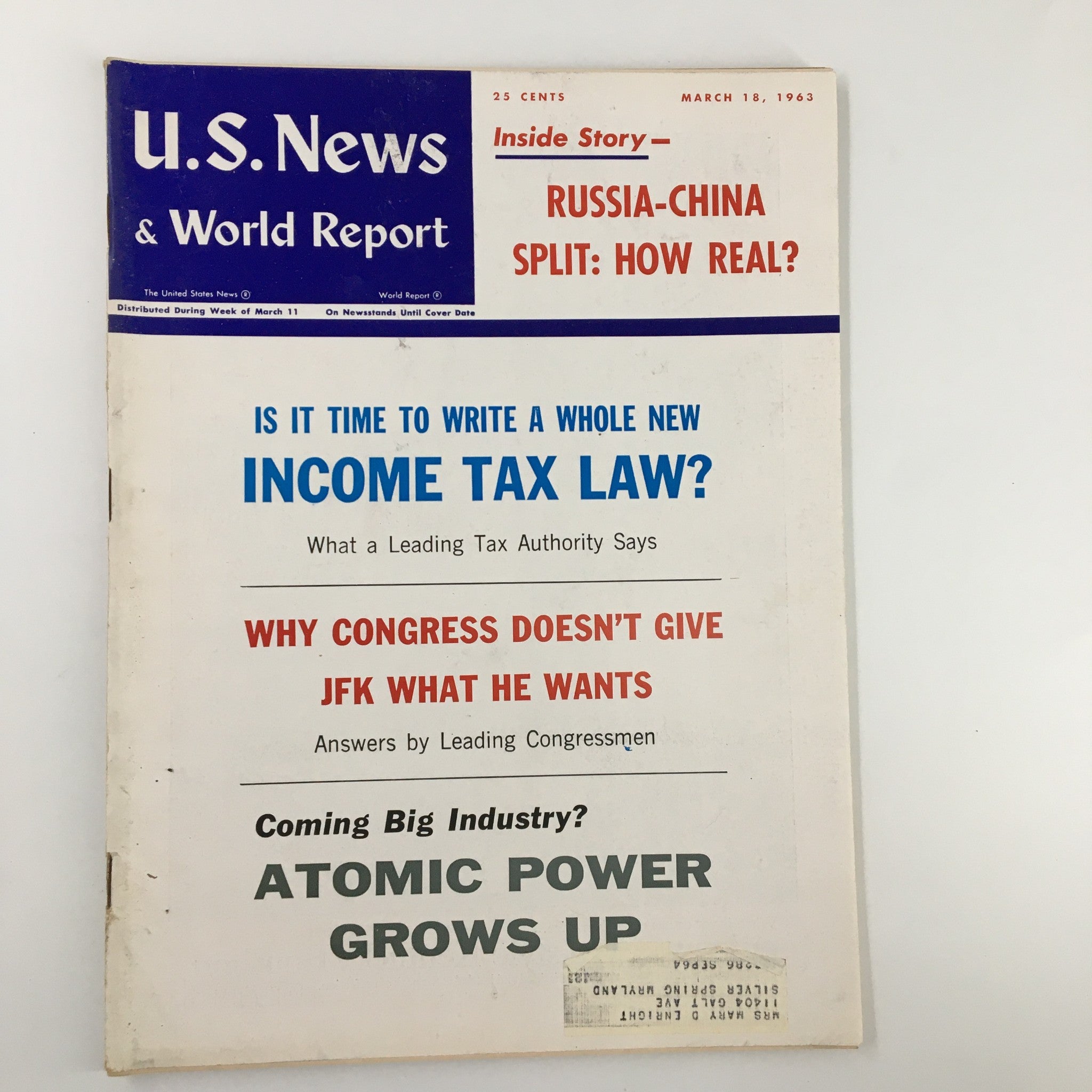 US News & World Report Magazine March 18 1963 Russia-China Split - How Real?