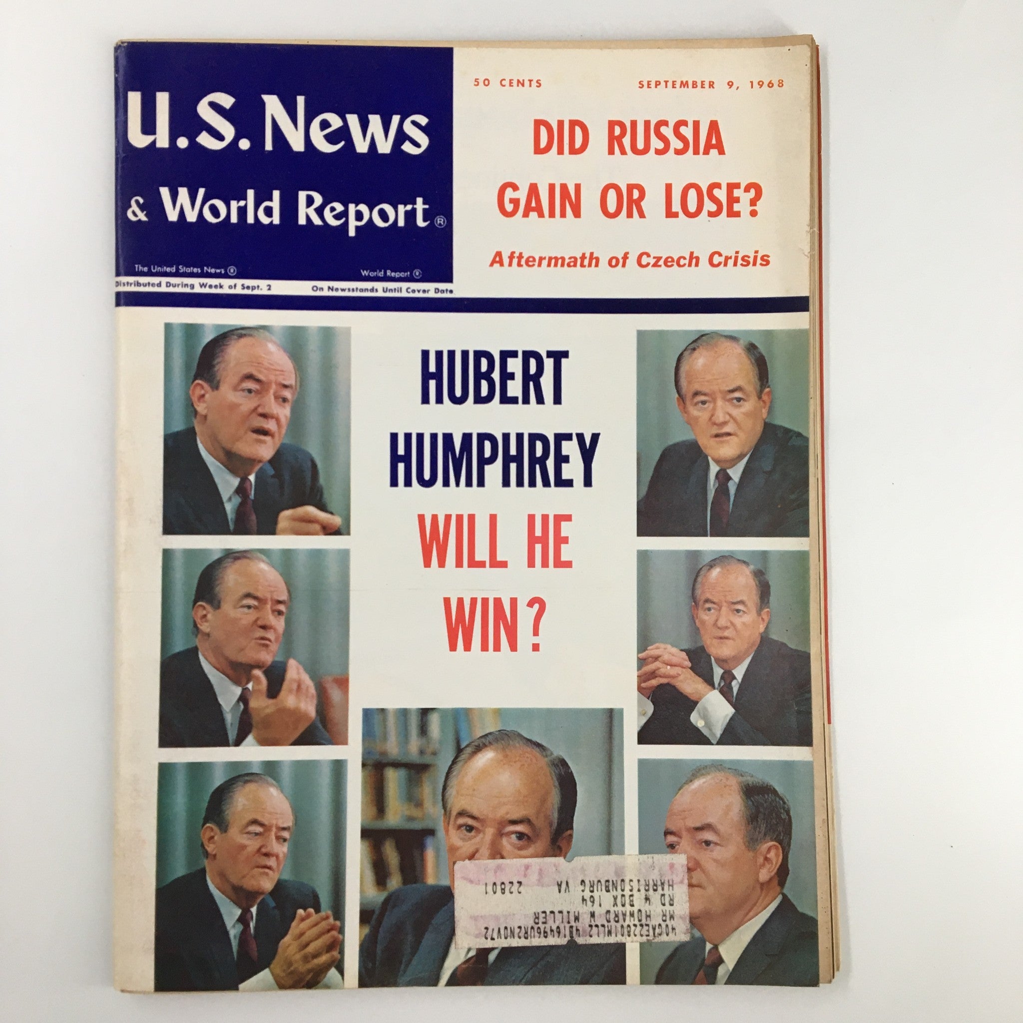 US News & World Report Magazine September 9 1968 Hubert Humphrey Will He Win?