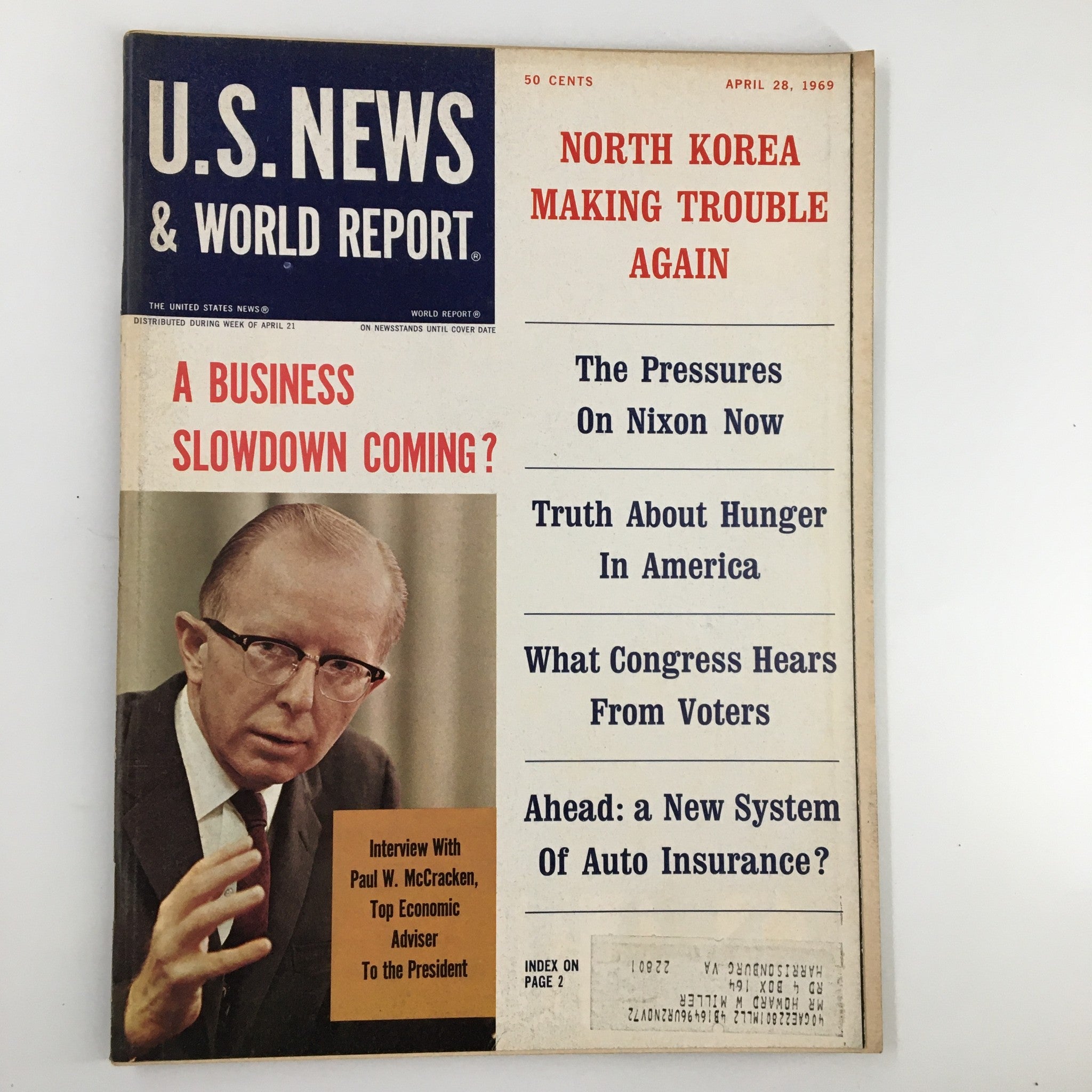 US News & World Report Magazine April 28 1969 North Korea Making Trouble Again