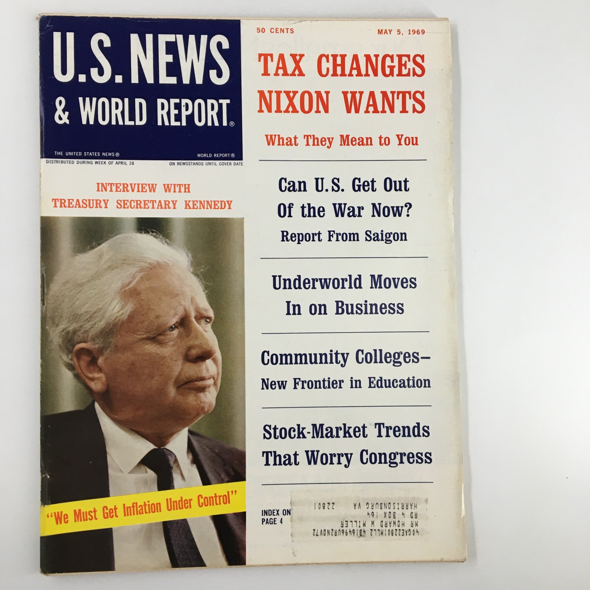 US News & World Report Magazine May 5 1969 Tax Changes Richard Nixon Wants