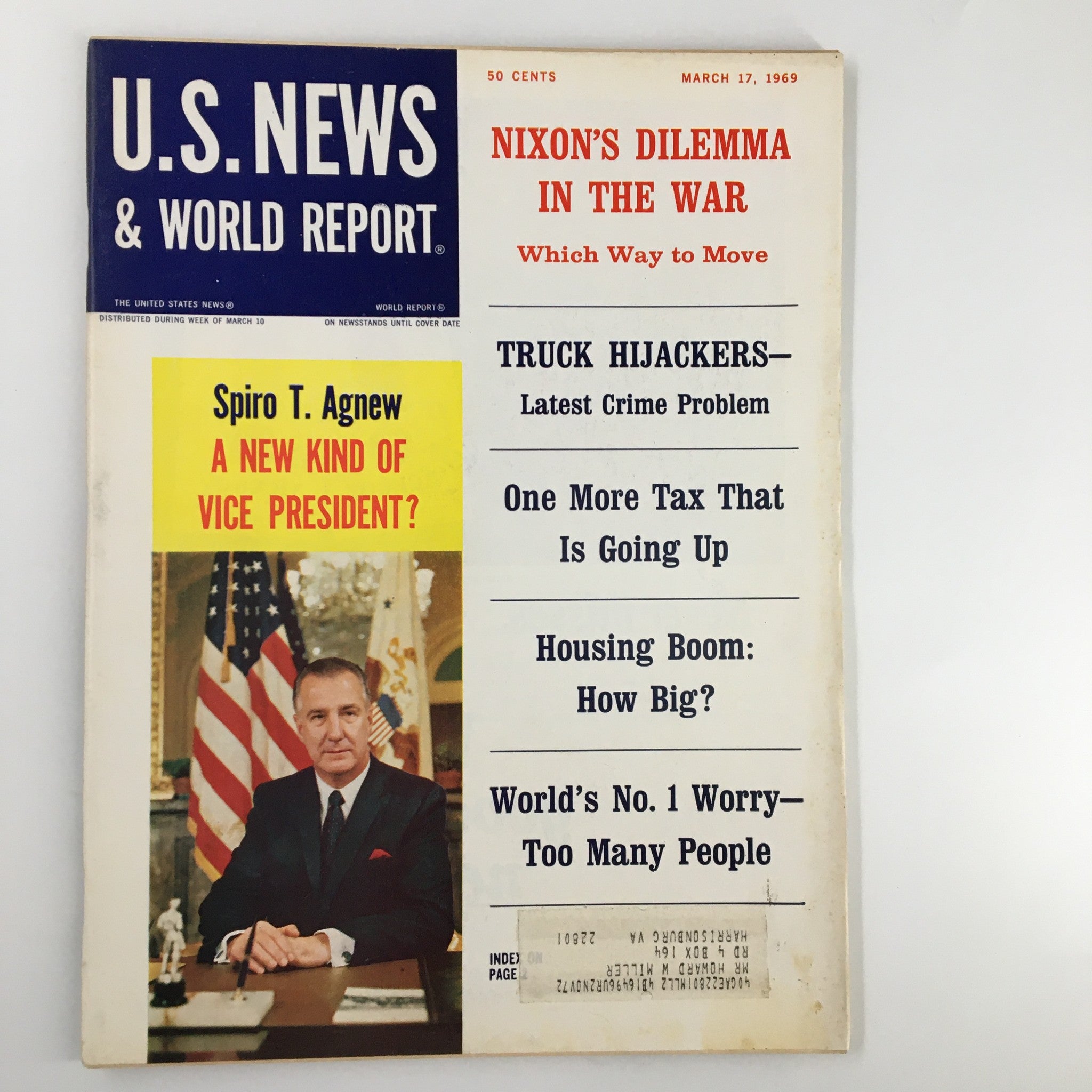 US News & World Report Magazine March 17 1969 Richard Nixon Dilemma in the War