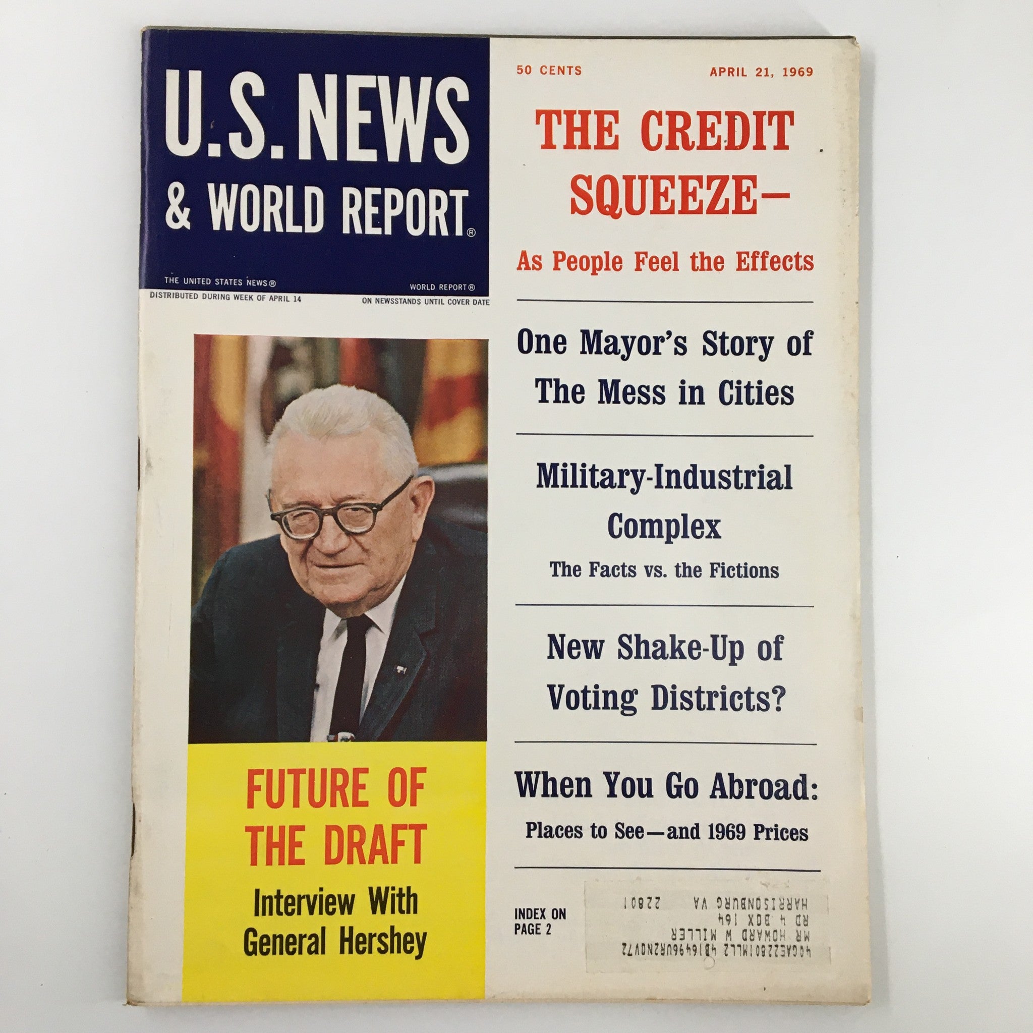 US News & World Report Magazine April 21 1969 Military-Industrial Complex