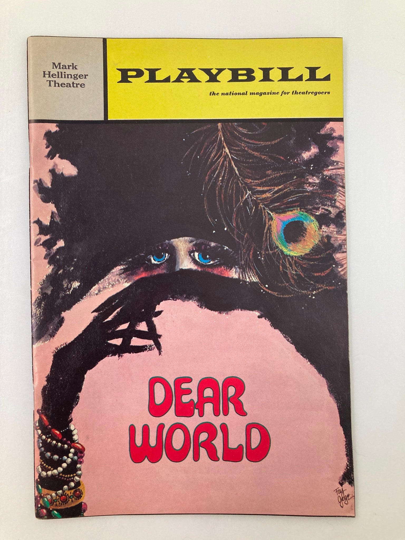 1969 Playbill Mark Hellinger Theatre Angela Lansbury in Dear World