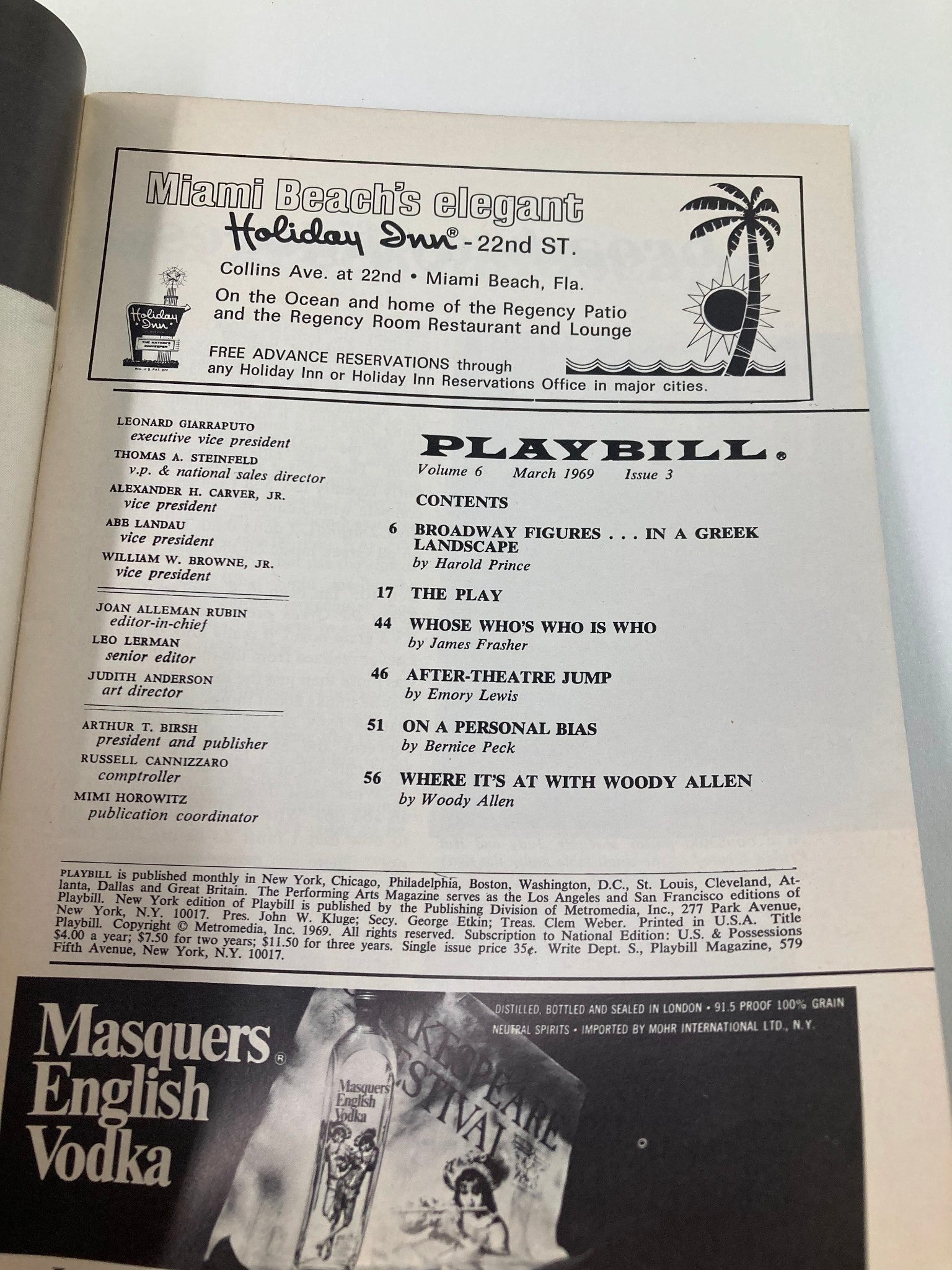 1969 Playbill Mark Hellinger Theatre Angela Lansbury in Dear World