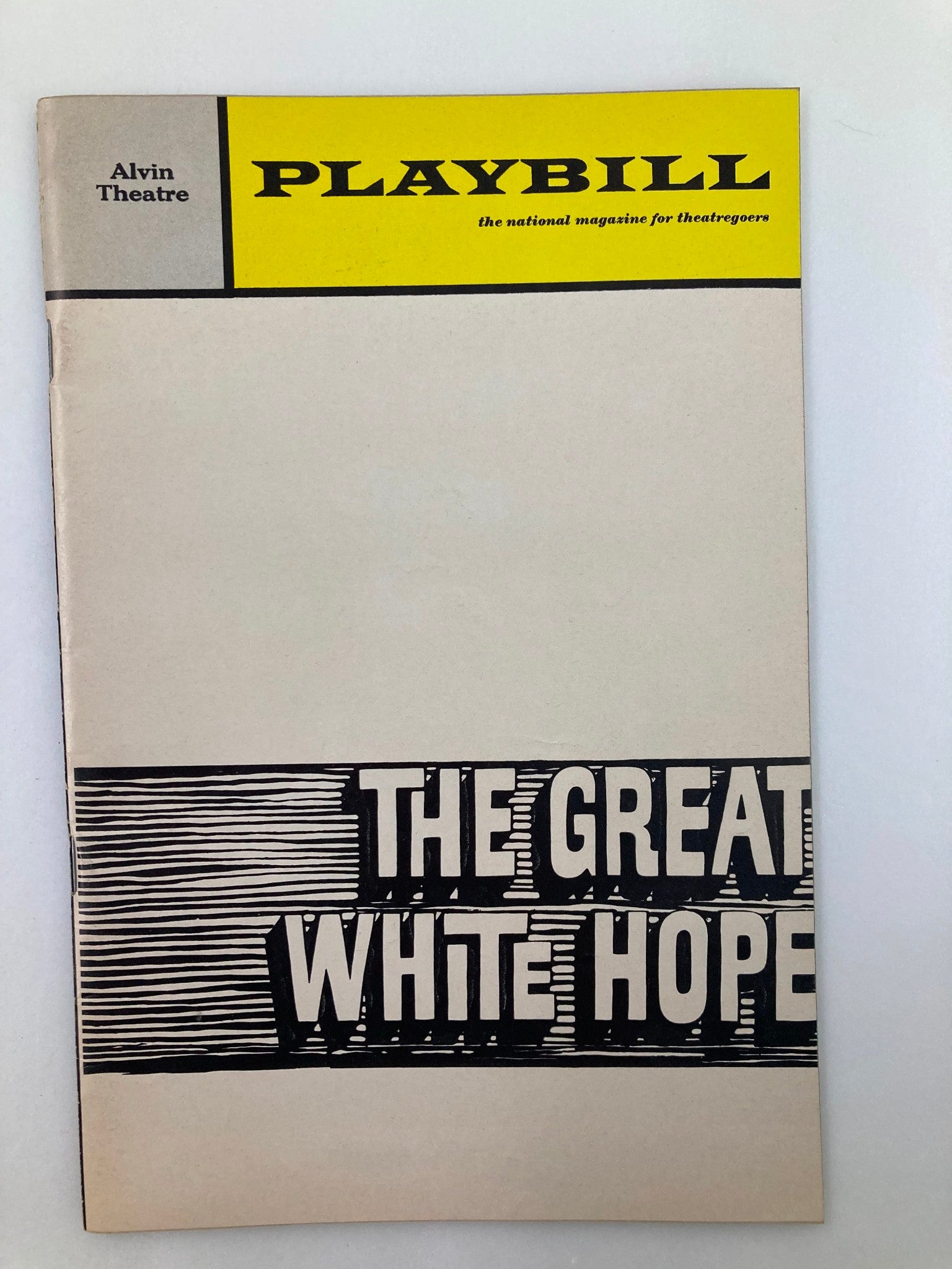 1969 Playbill Alvin Theatre James Earl Jones in The Great White Hope