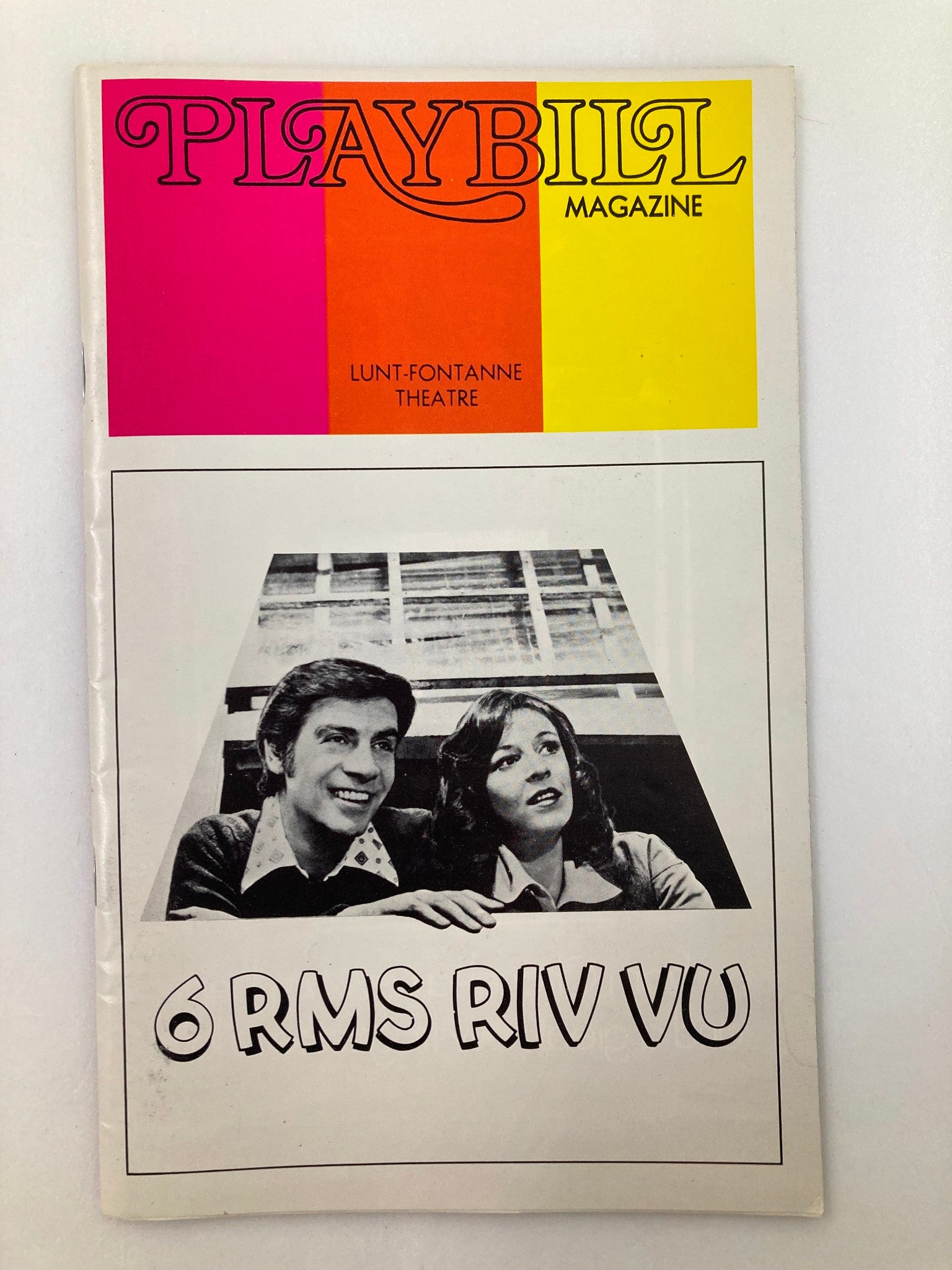 1973 Playbill Lunt-Fontanne Theatre Jerry Orbach, Jane Alexander in 6 Rms Riv Vu