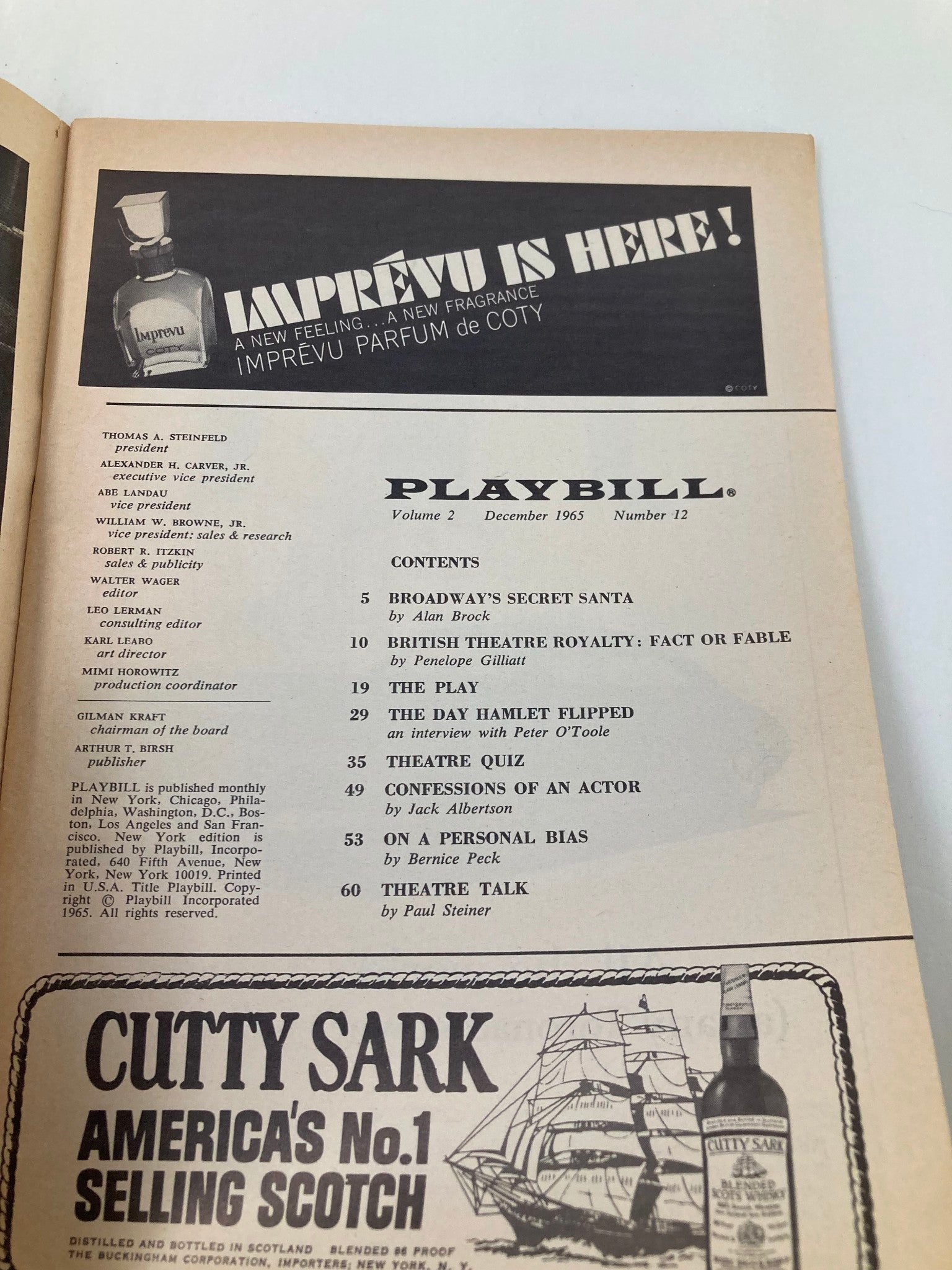 1965 Playbill Cort Theatre Menasha Skulnik in The Zulu and The Zayda