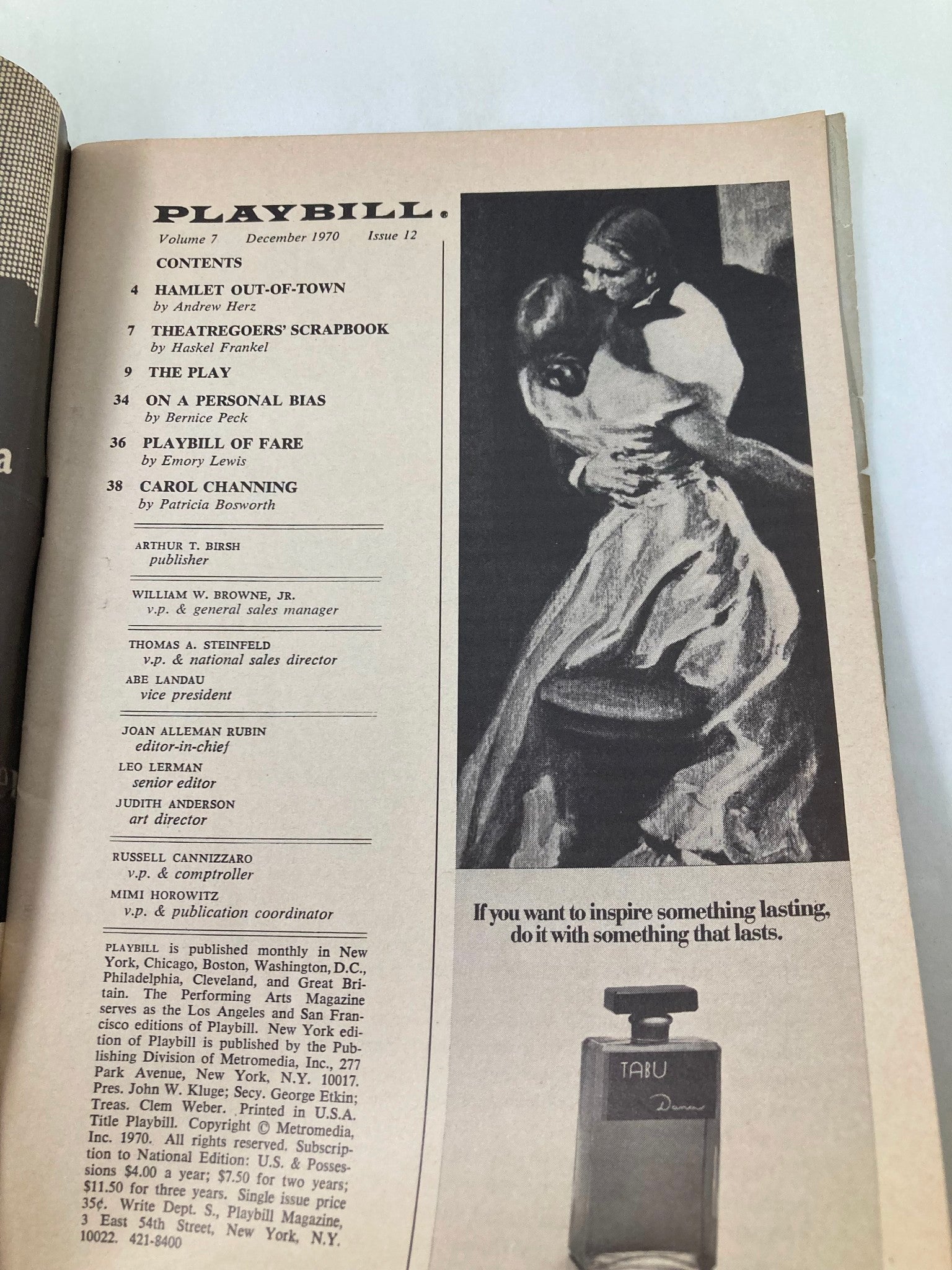 1970 Playbill New York City Center Batsheva Dance Company of Israel