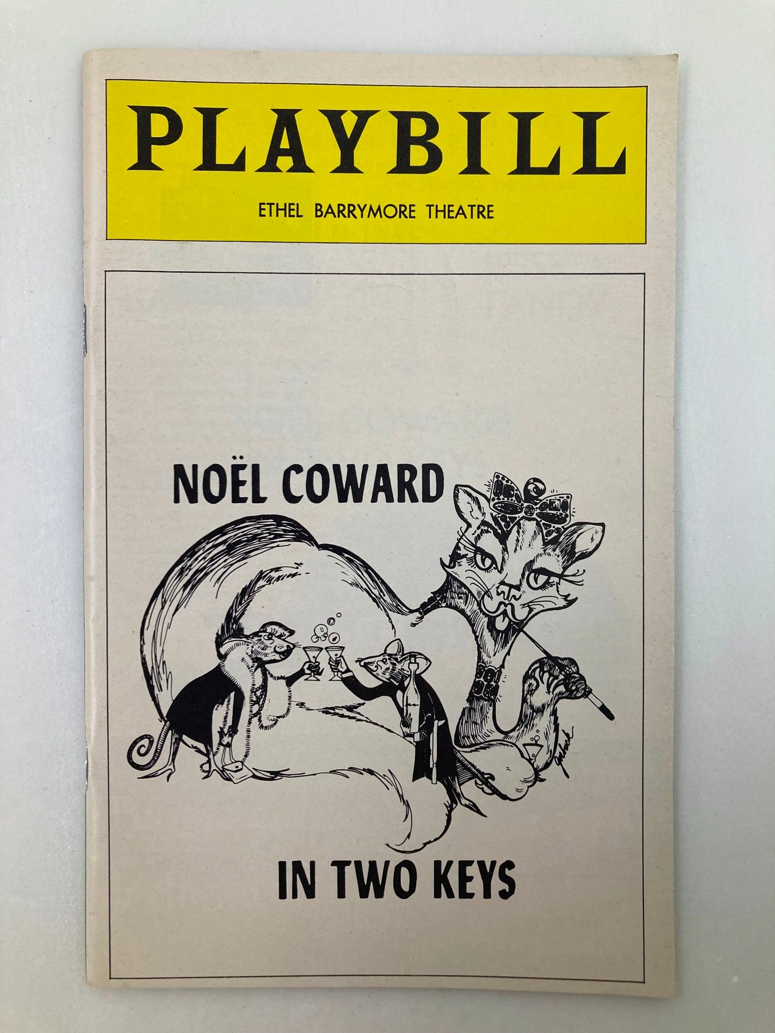 1974 Playbill Ethel Barrymore Theatre Anne Baxter, Hume Cronyn in In Two Keys