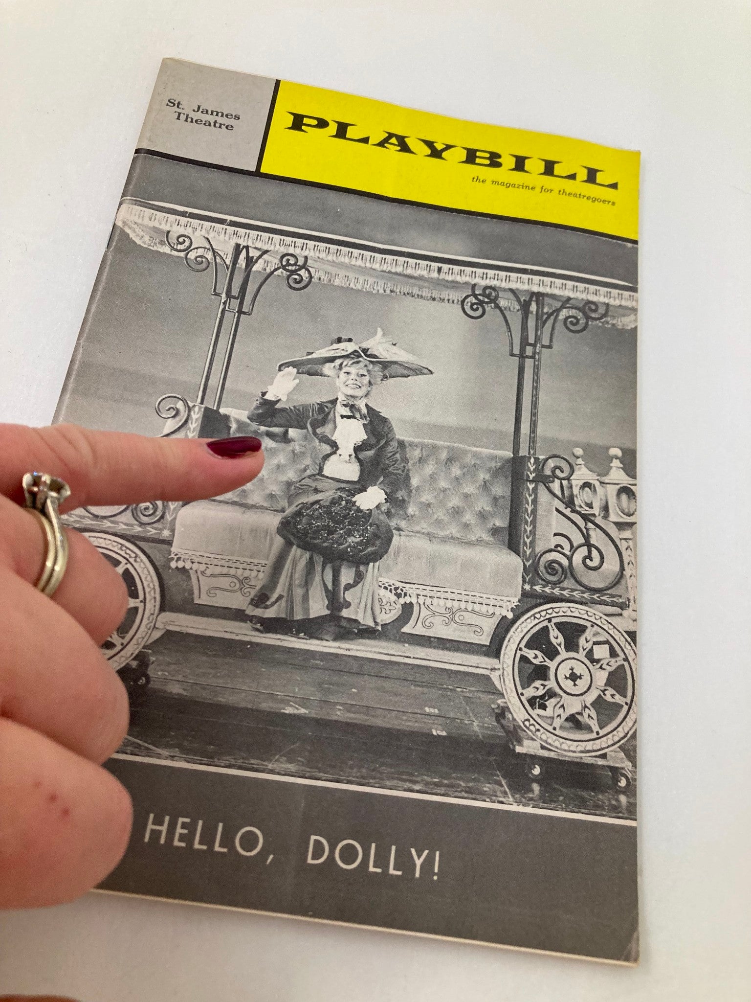 1965 Playbill St. James Theatre Carol Channing, Jerry Dodge in Hello, Dolly!