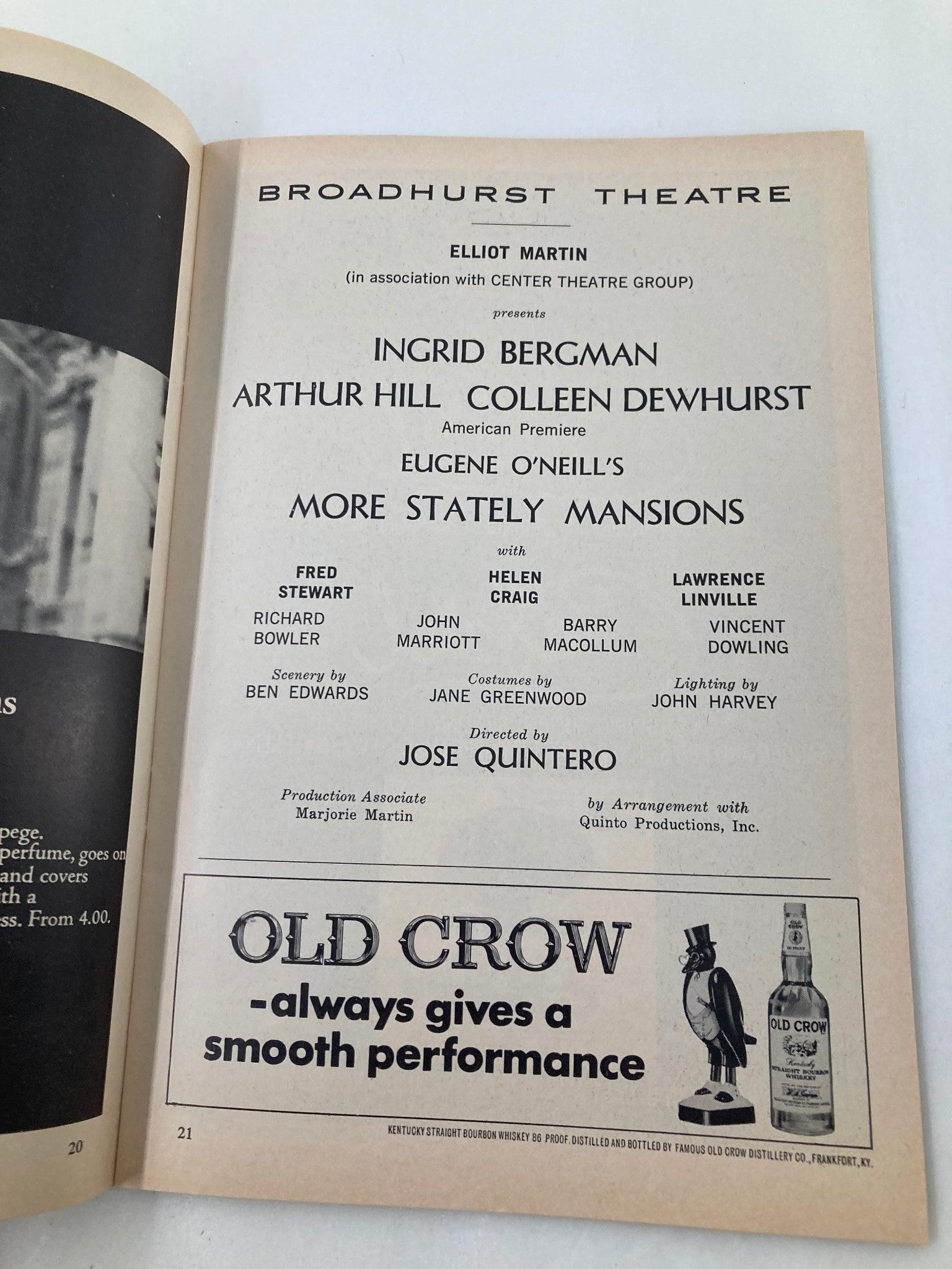 1968 Playbill Broadhurst Theatre Ingrid Bergman in More Stately Mansions