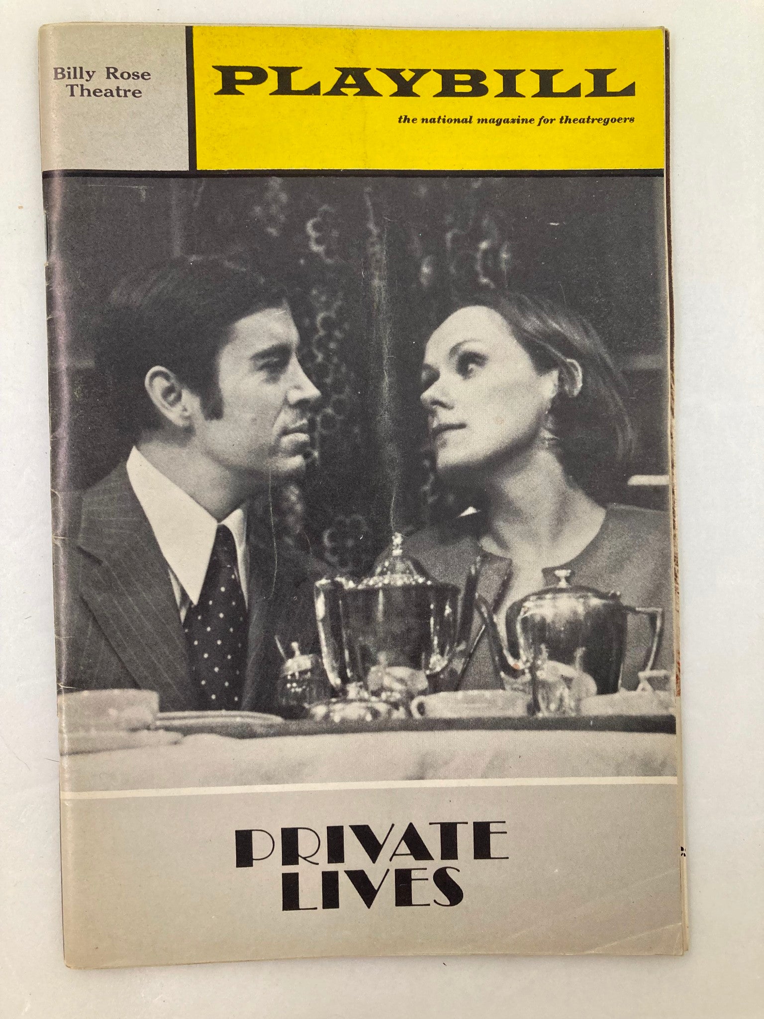 1969 Playbill Billy Rose Theatre Tammy Grimes, Brian Bedford in Private Lives