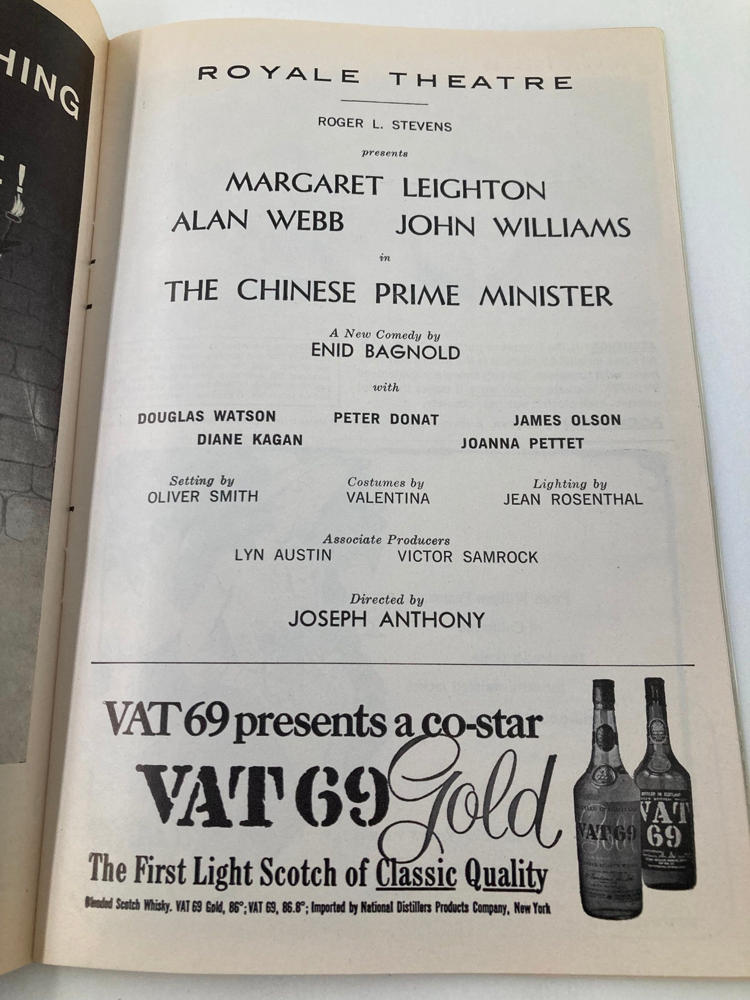 1964 Playbill Royale Theatre Margaret Leighton in The Chinese Prime Minister