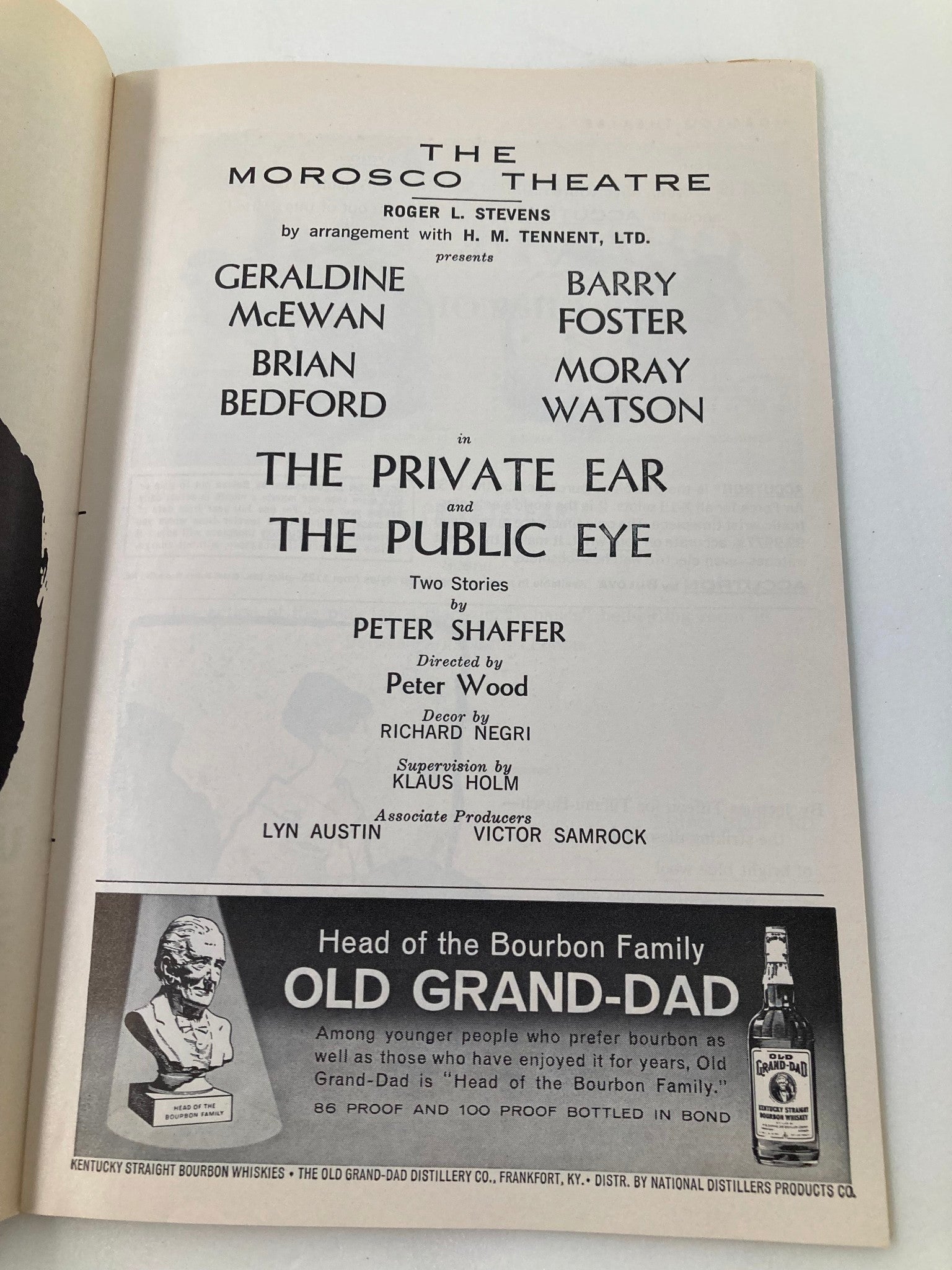 1964 Playbill The Morosco Theatre The Private Ear and The Public Eye