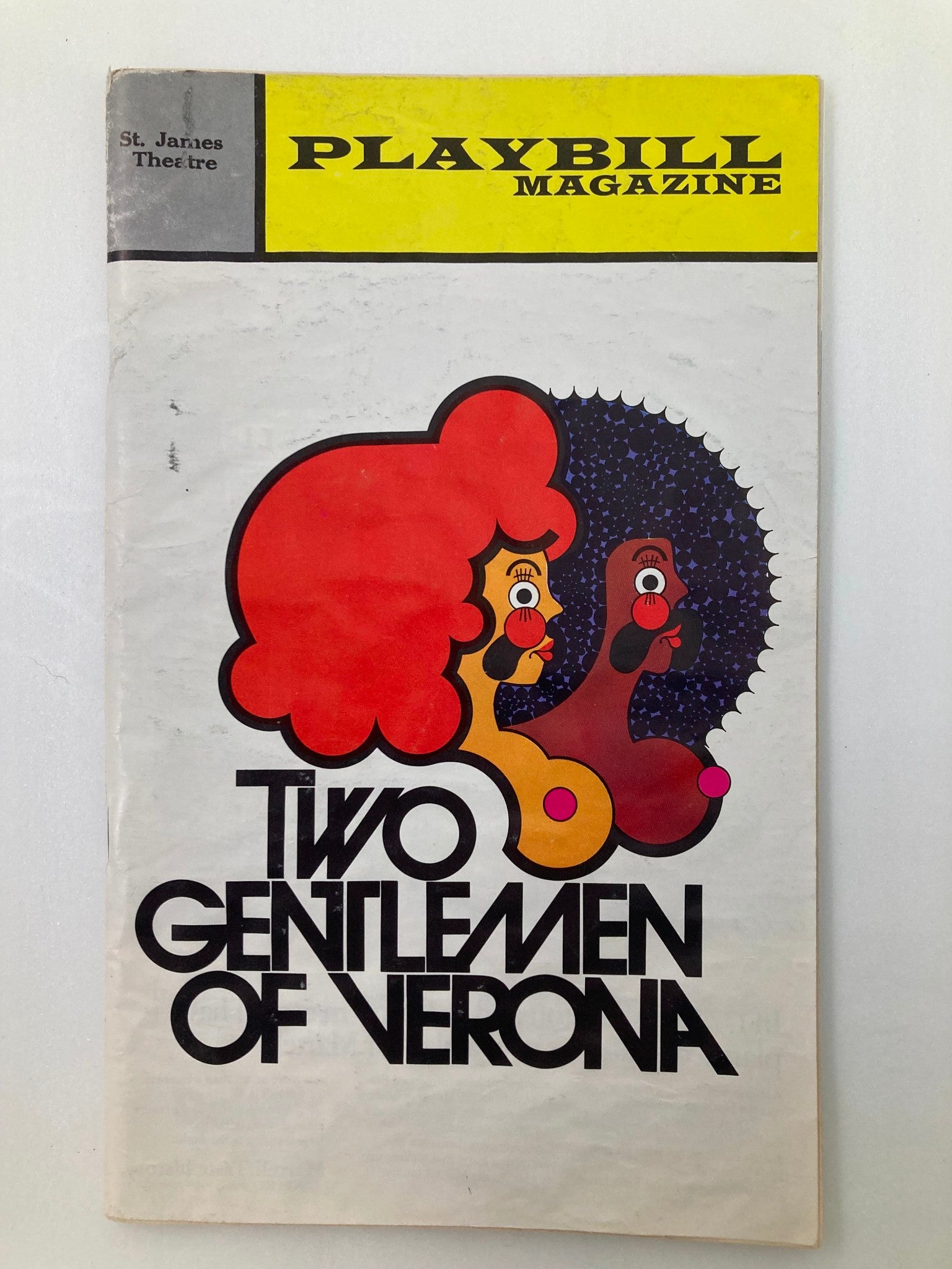 1972 Playbill St. James Theatre Two Gentleman of Verona Grandnew Musical