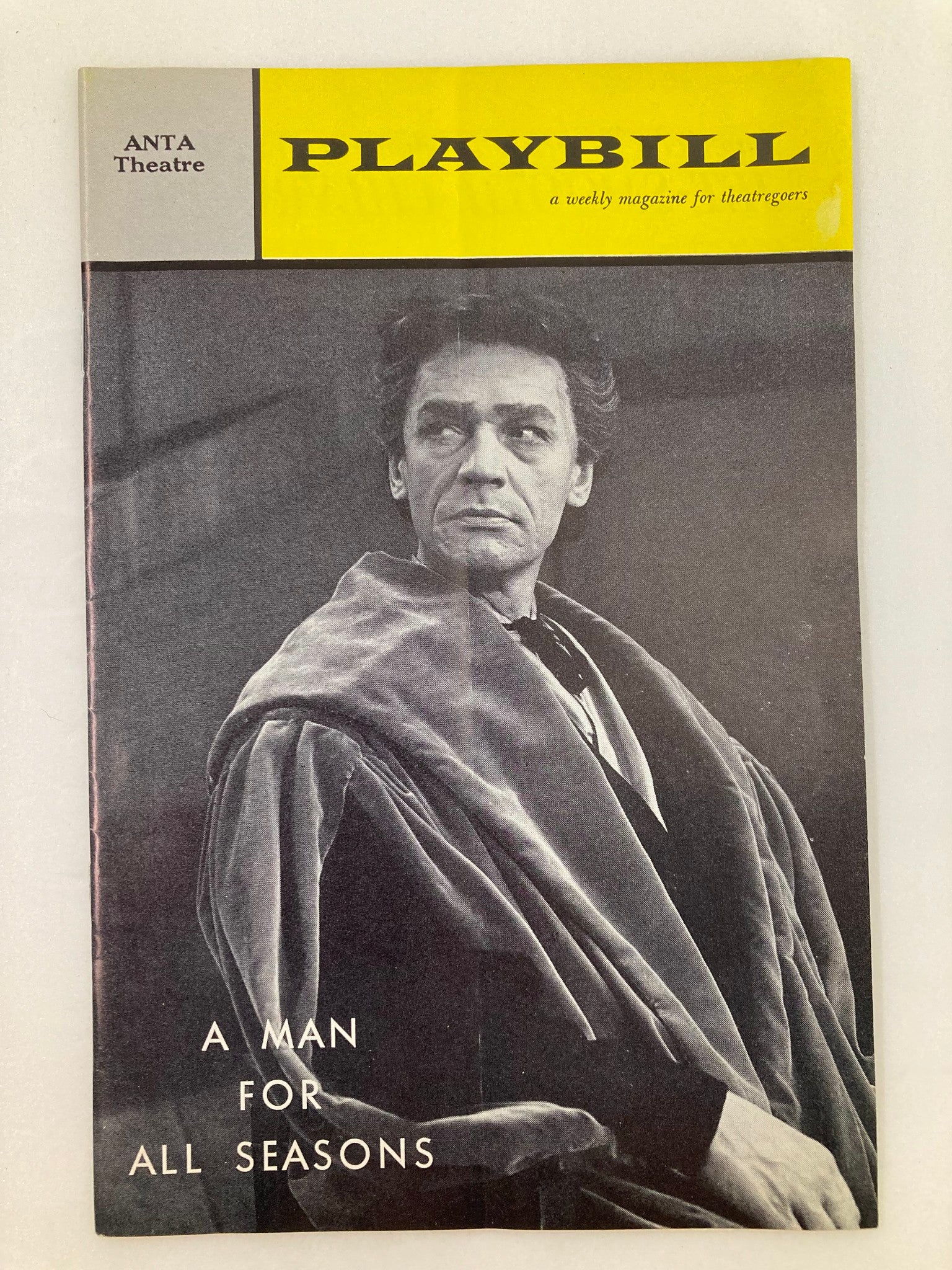 1962 Playbill Anta Theatre George Rose, Thomas Gomez in A Man For All Seasons