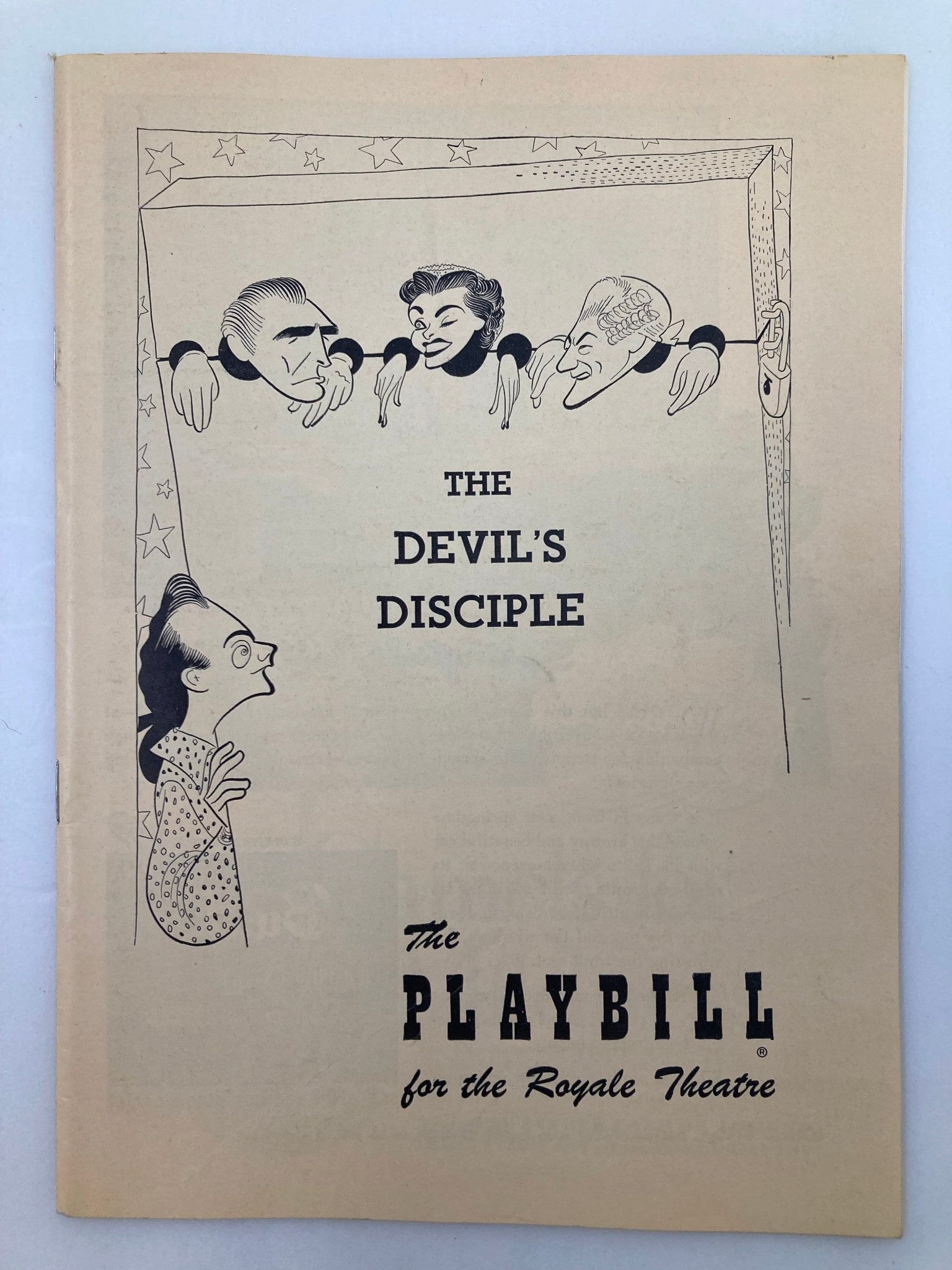 1950 Playbill Royale Theatre Maurice Evans, Victor Jory in The Devil's Disciple